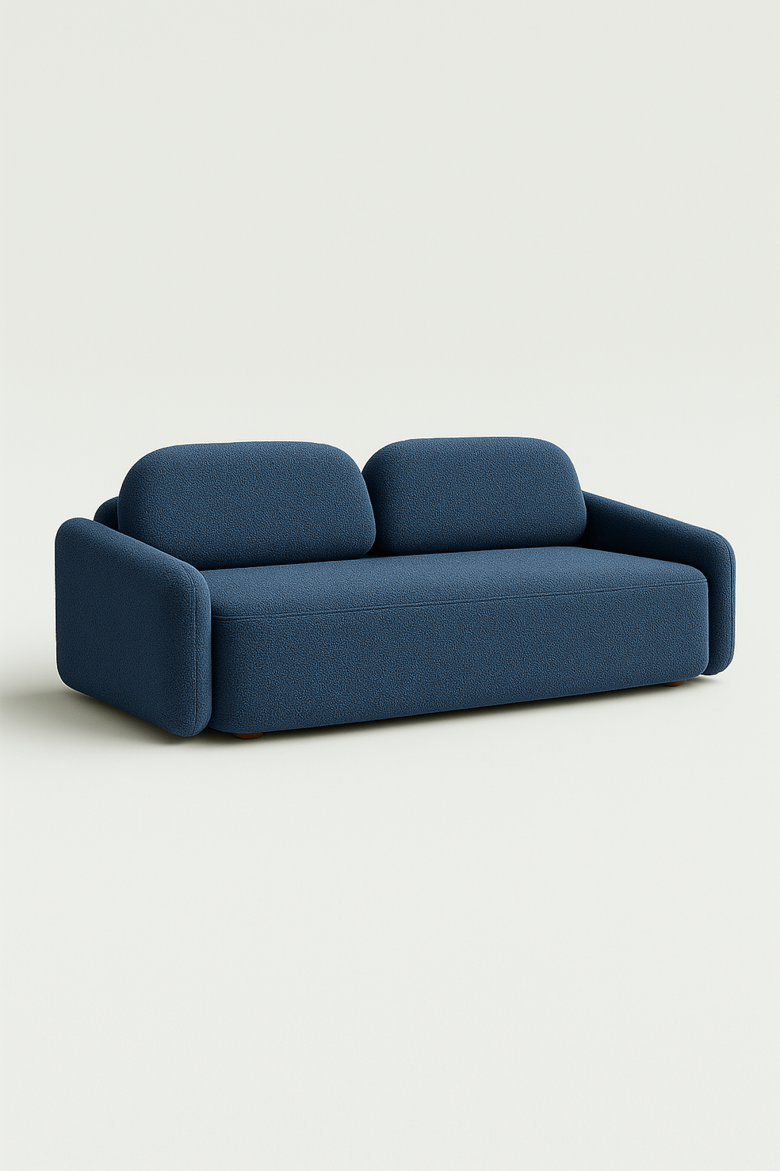 Стильный прямой диван Malaren. Материал: Букле. Цвет: Синий