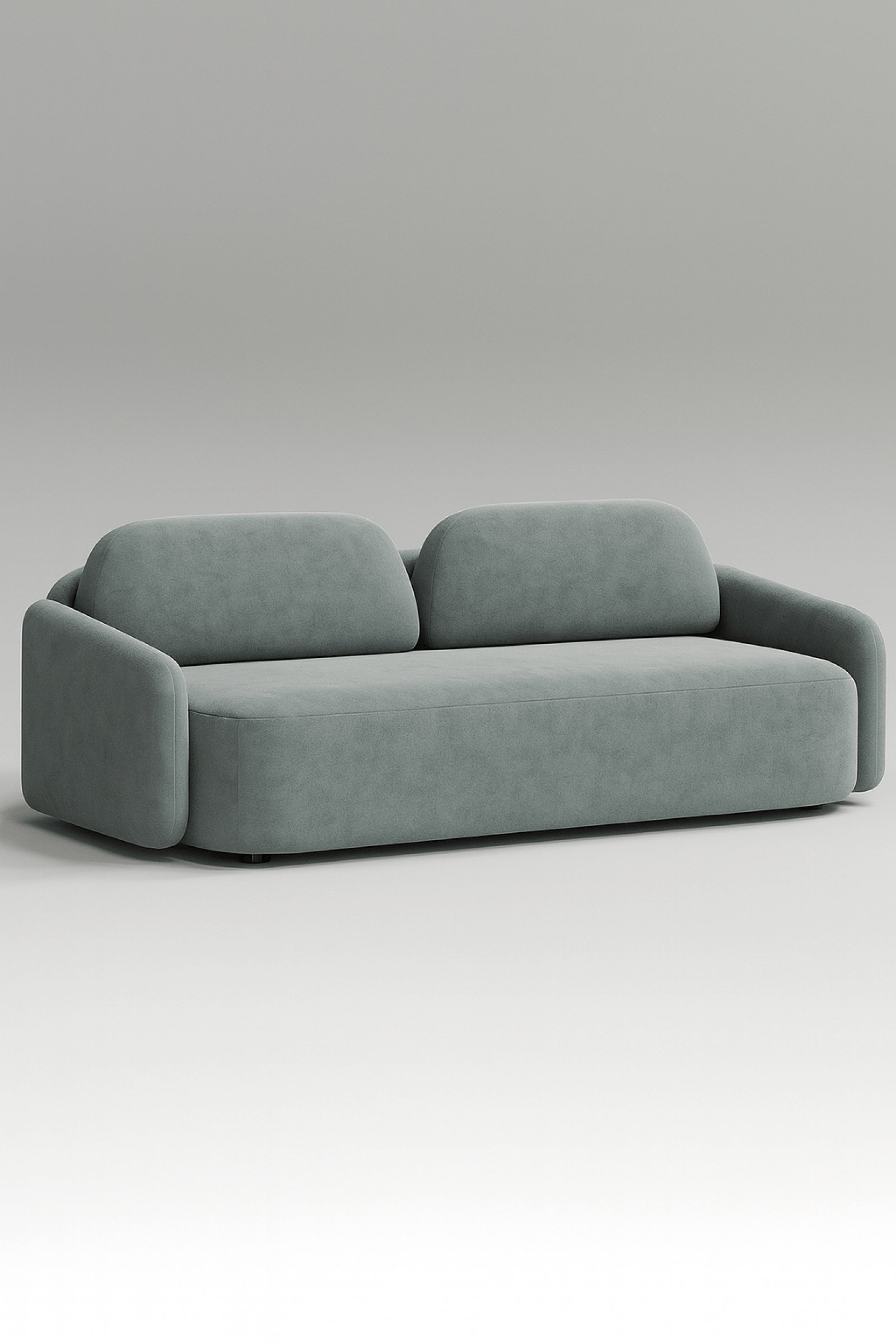 Стильный прямой диван Malaren. Материал: Нубук. Цвет: Серый