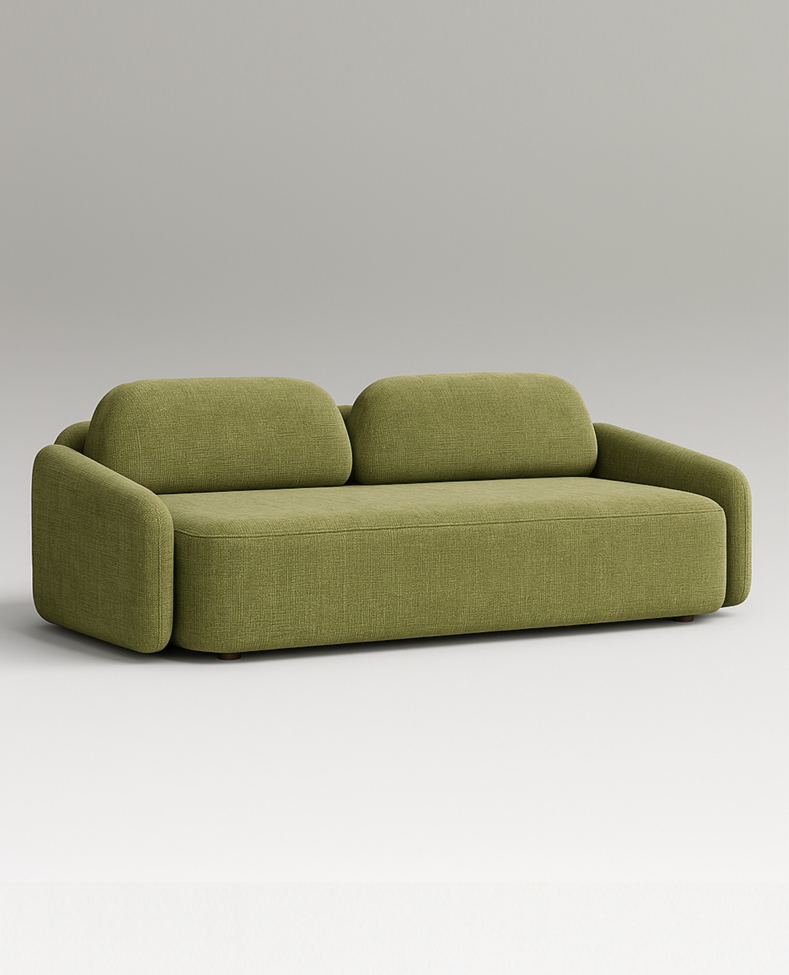 Стильный прямой диван Malaren. Материал: Рогожка. Цвет: Зеленый