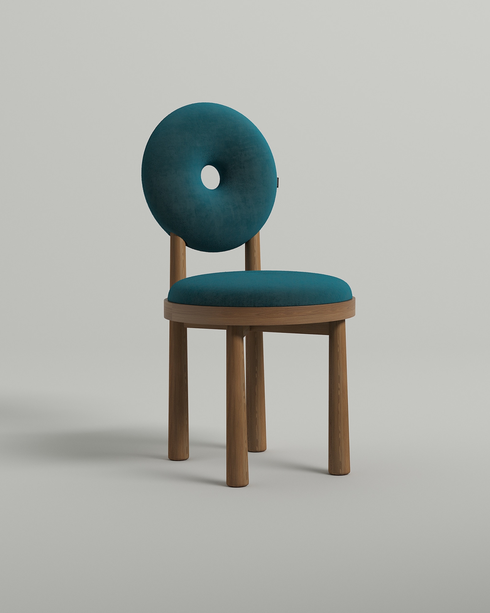 Удобный стул Lago. Материал: велюр. Цвет: изумрудный (Velutto 20)