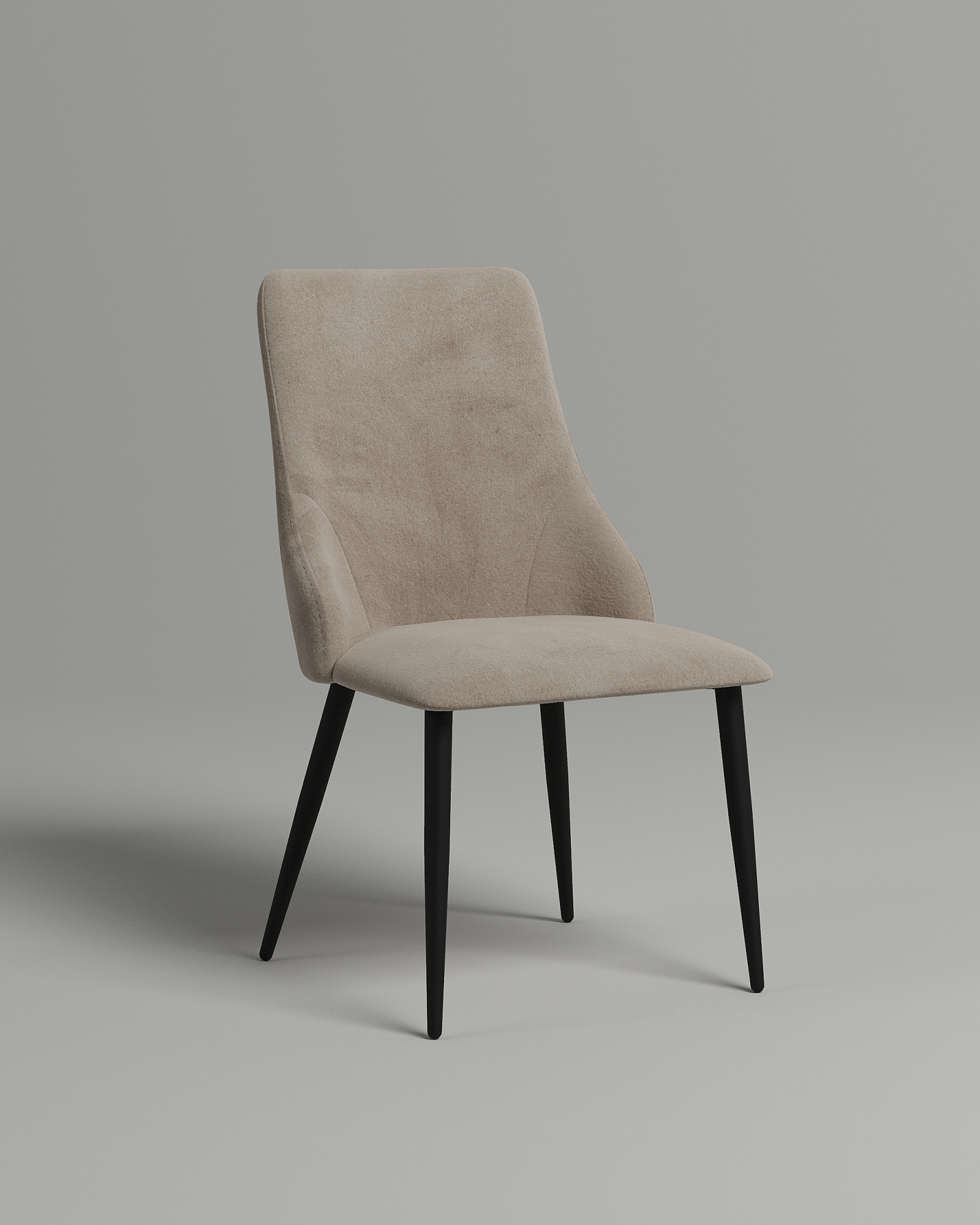 Удобный стул Lovat. Материал: велюр. Цвет: бежевый (Velutto 07)