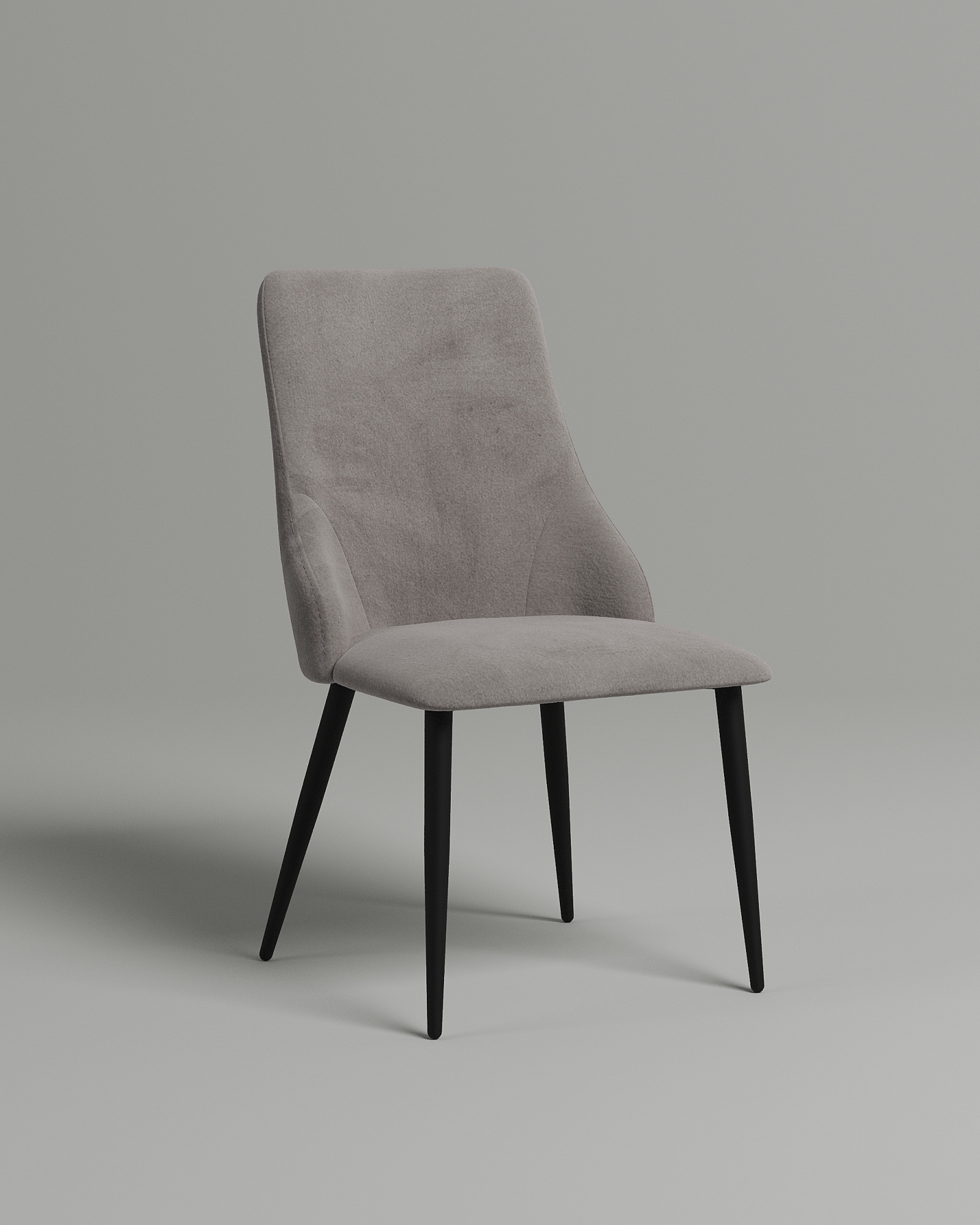 Удобный стул Lovat. Материал: велюр. Цвет: серый (Velutto 08)