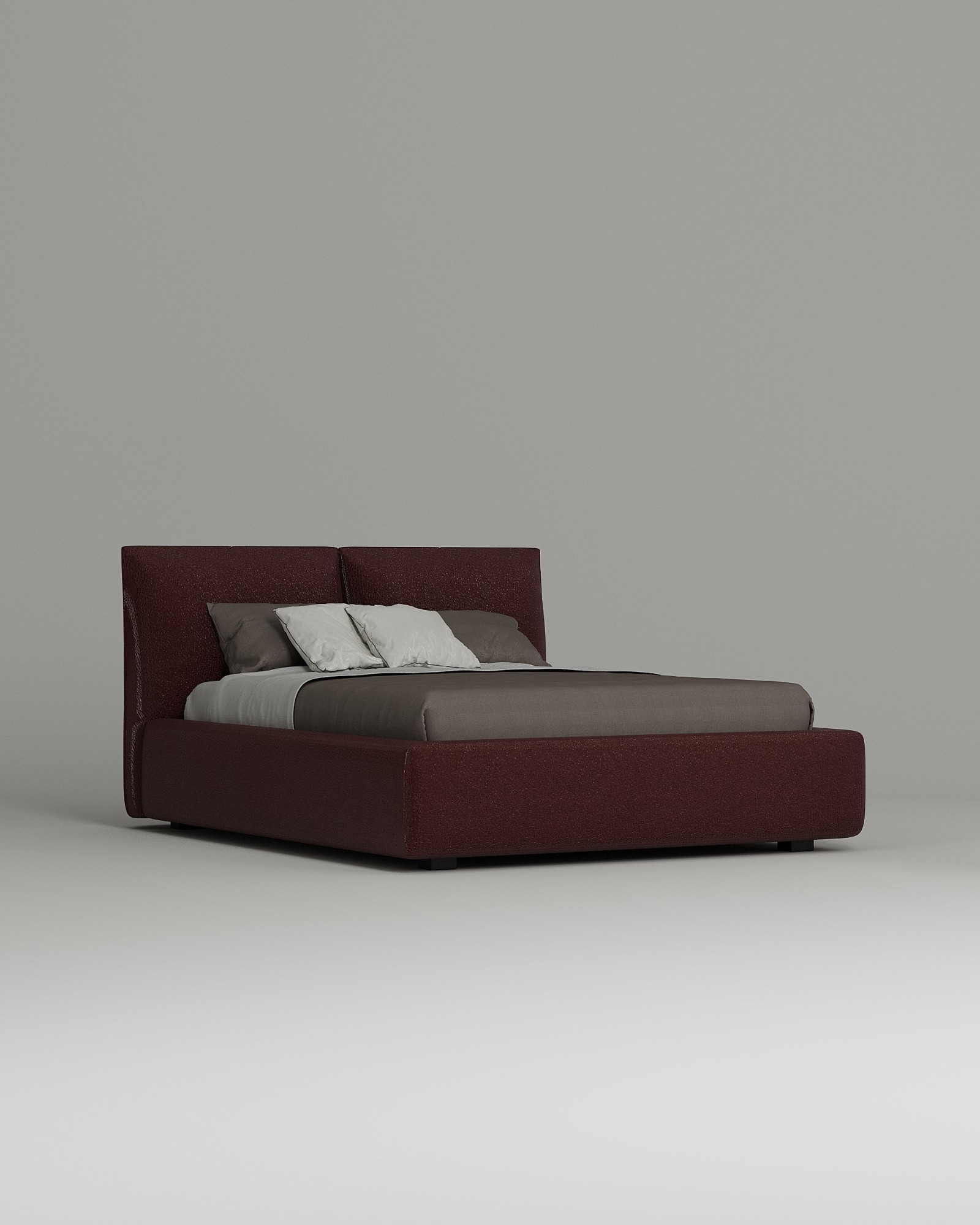 Кровать Evada под матрас 180x200 с мягким изголовьем и ящиком для хранения белья. Материал: искусственная кожа - Oregon 32