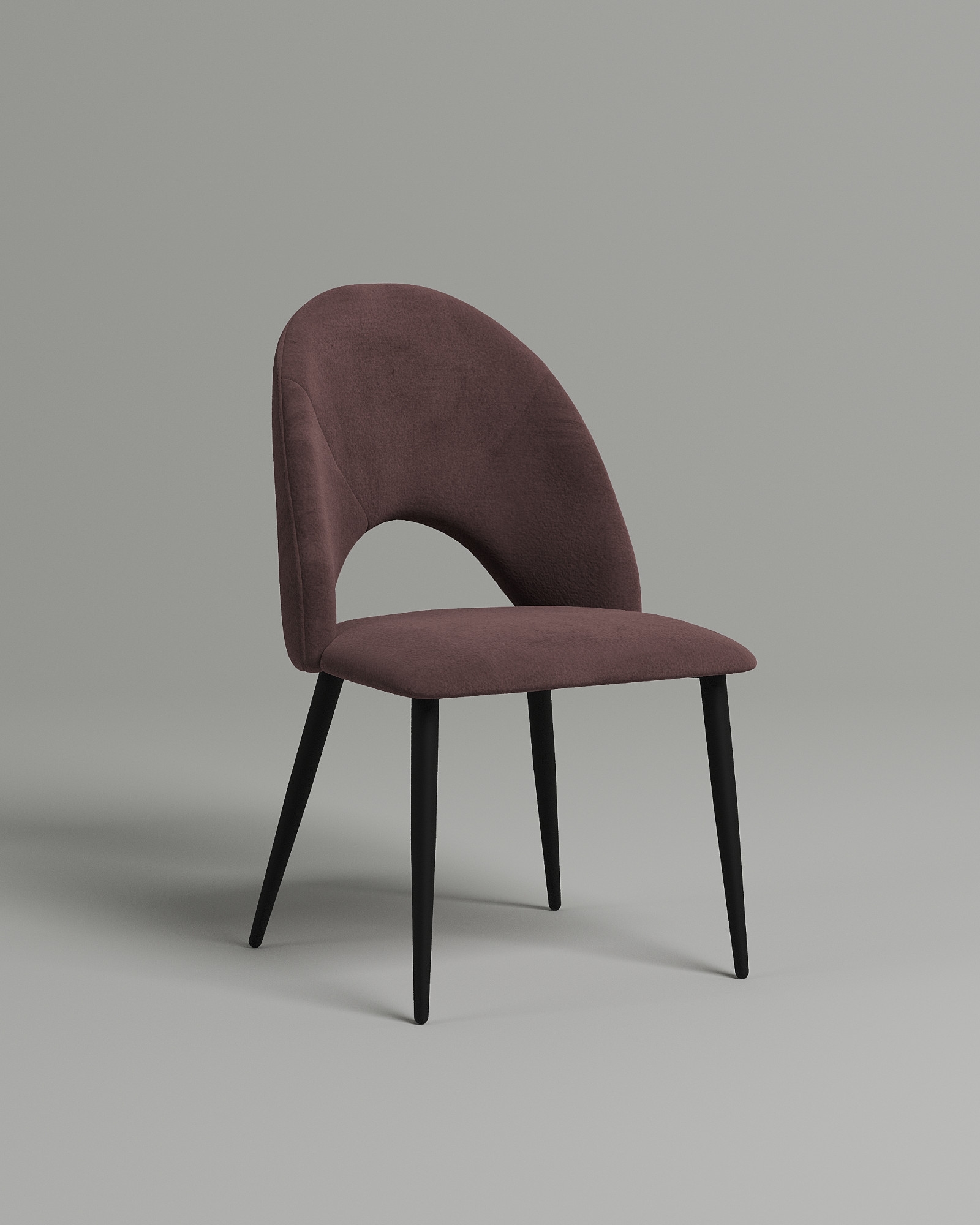 Удобный стул Sevat. Материал: велюр. Цвет: коричневый (Velutto 36)