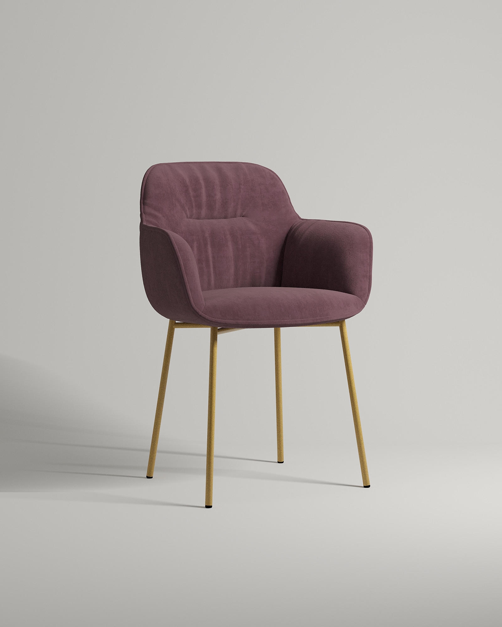 Удобный стул Pile. Материал: искусственная замша. Цвет: бордо (Elixir 280)