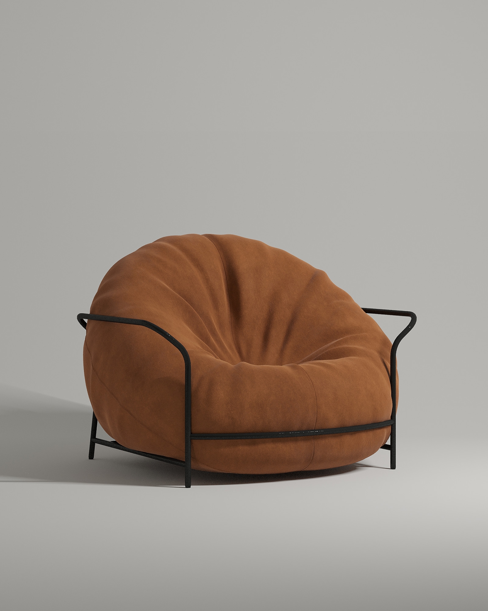 Кресло Troms на ножках с подлокотниками (оранжевый велюр - Velutto 62) от Kalibroom