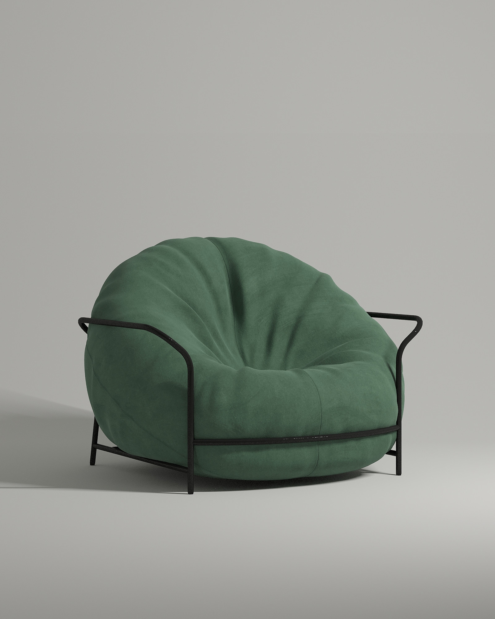 Кресло Troms на ножках с подлокотниками (зеленый велюр - Velutto 71) от Kalibroom