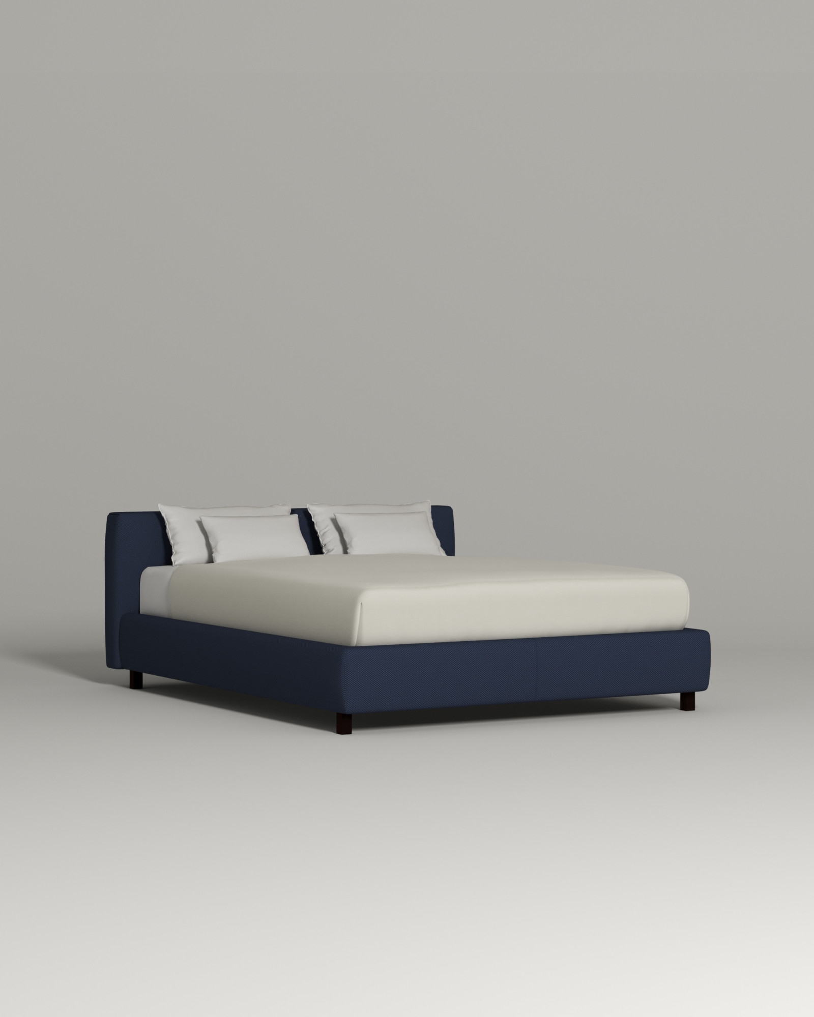 Кровать Meringa под матрас 160x200 с мягким изголовьем и ящиком для хранения белья. Материал: велюр - Avatar 779