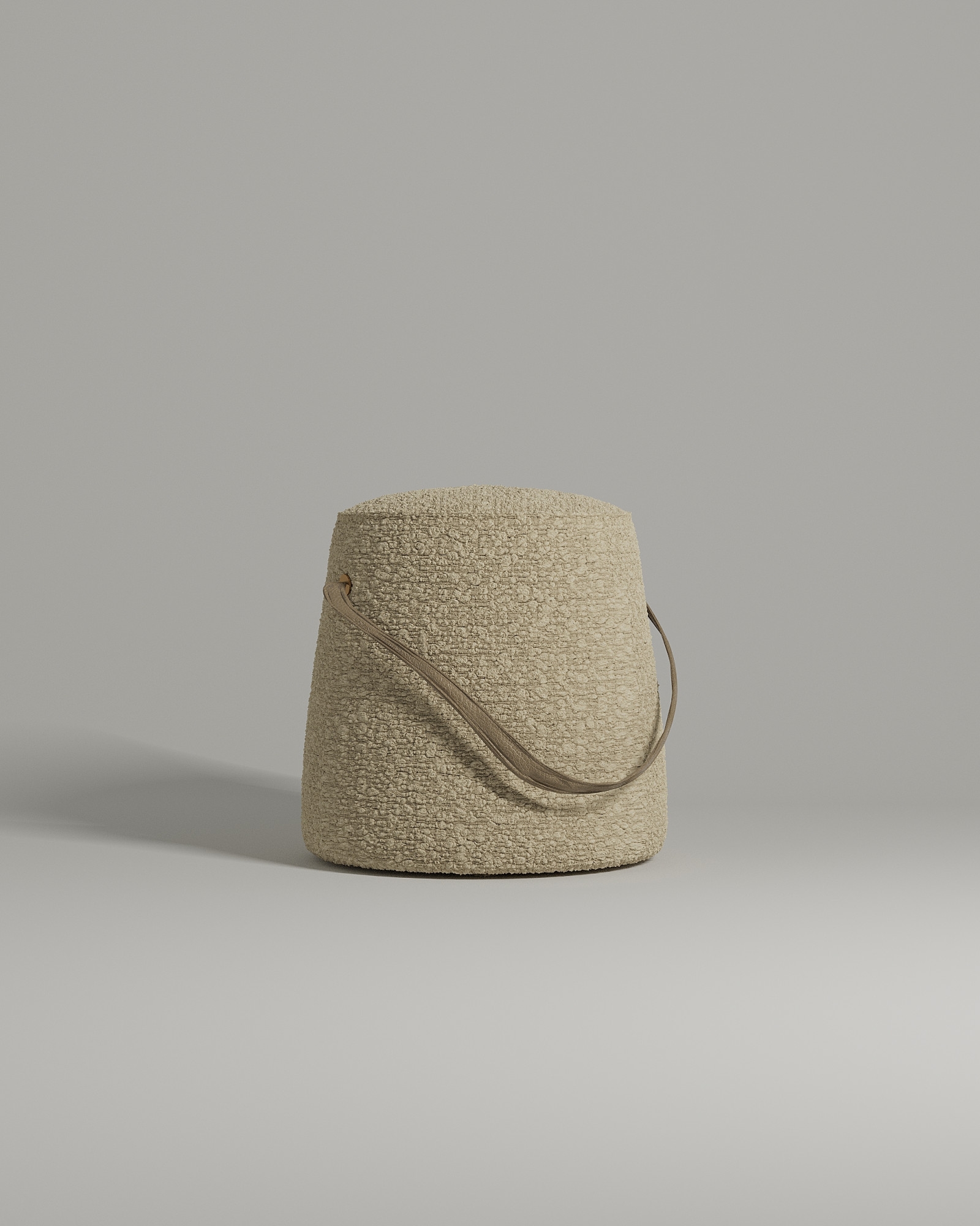 Мягкий пуф Otra. Материал: букле. Цвет: бежевый