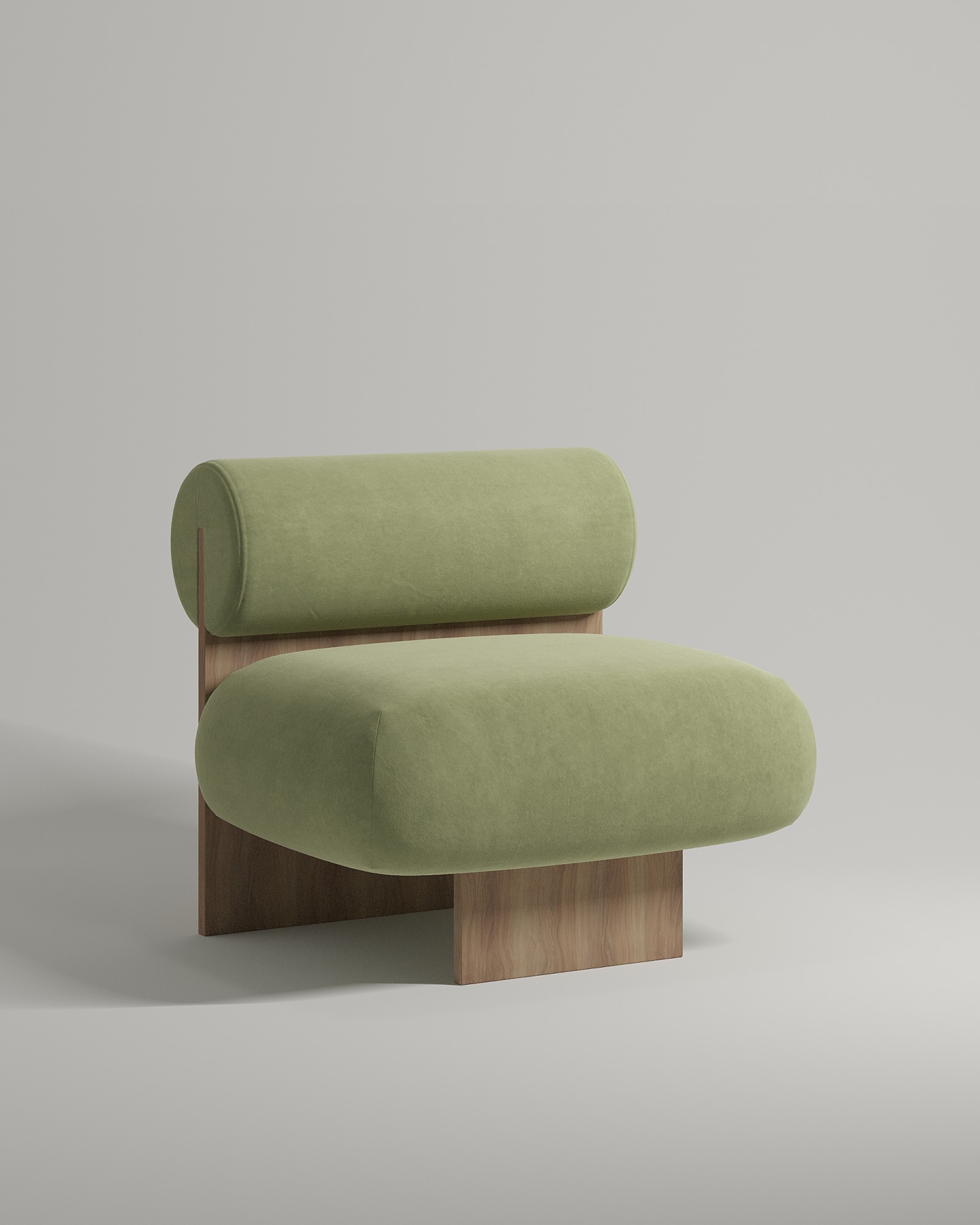 Кресло Solga на ножках без подлокотников (зеленый велюр - Velutto 30) от Kalibroom