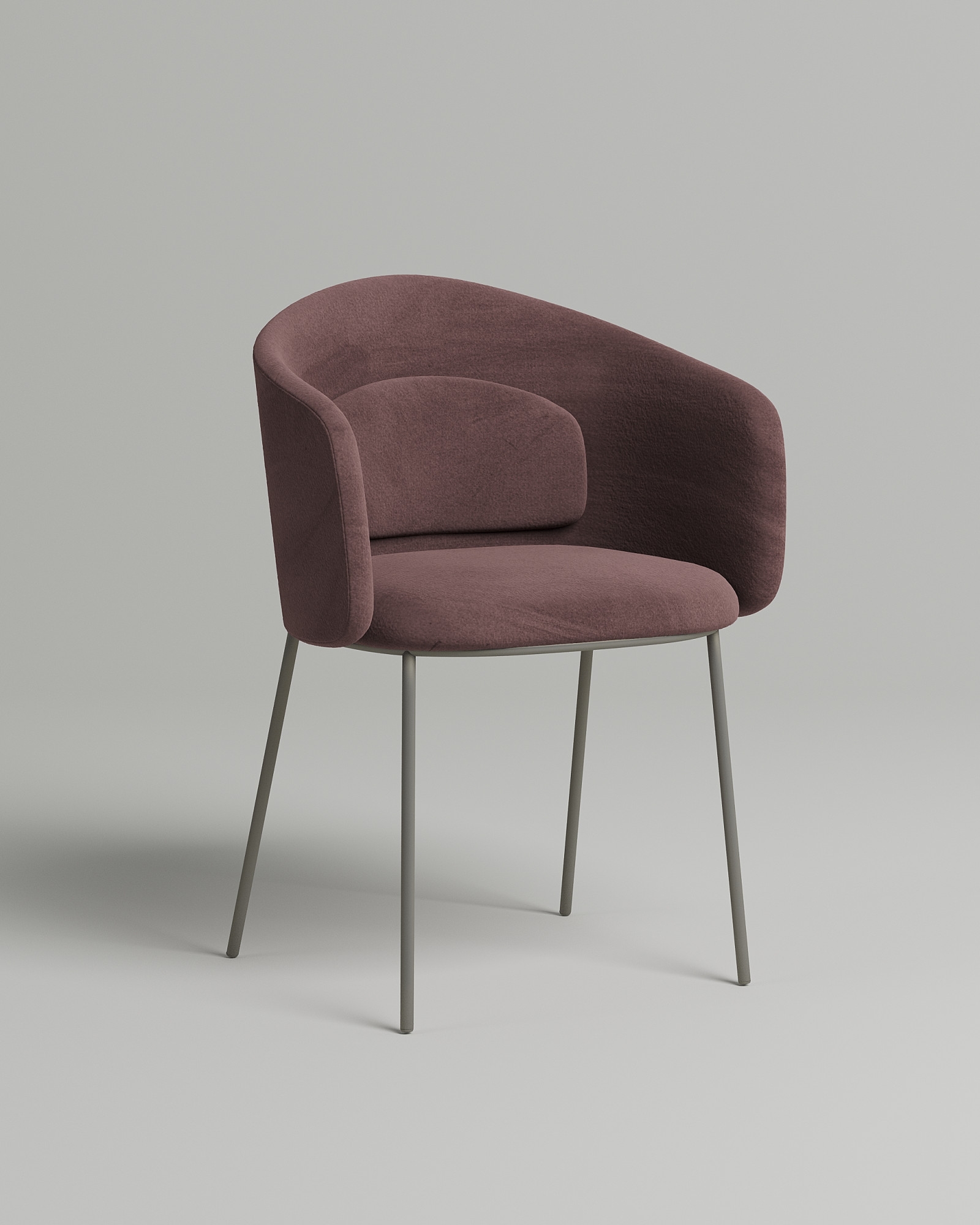 Удобный стул Laupet. Материал: велюр. Цвет: коричневый (Velutto 36)