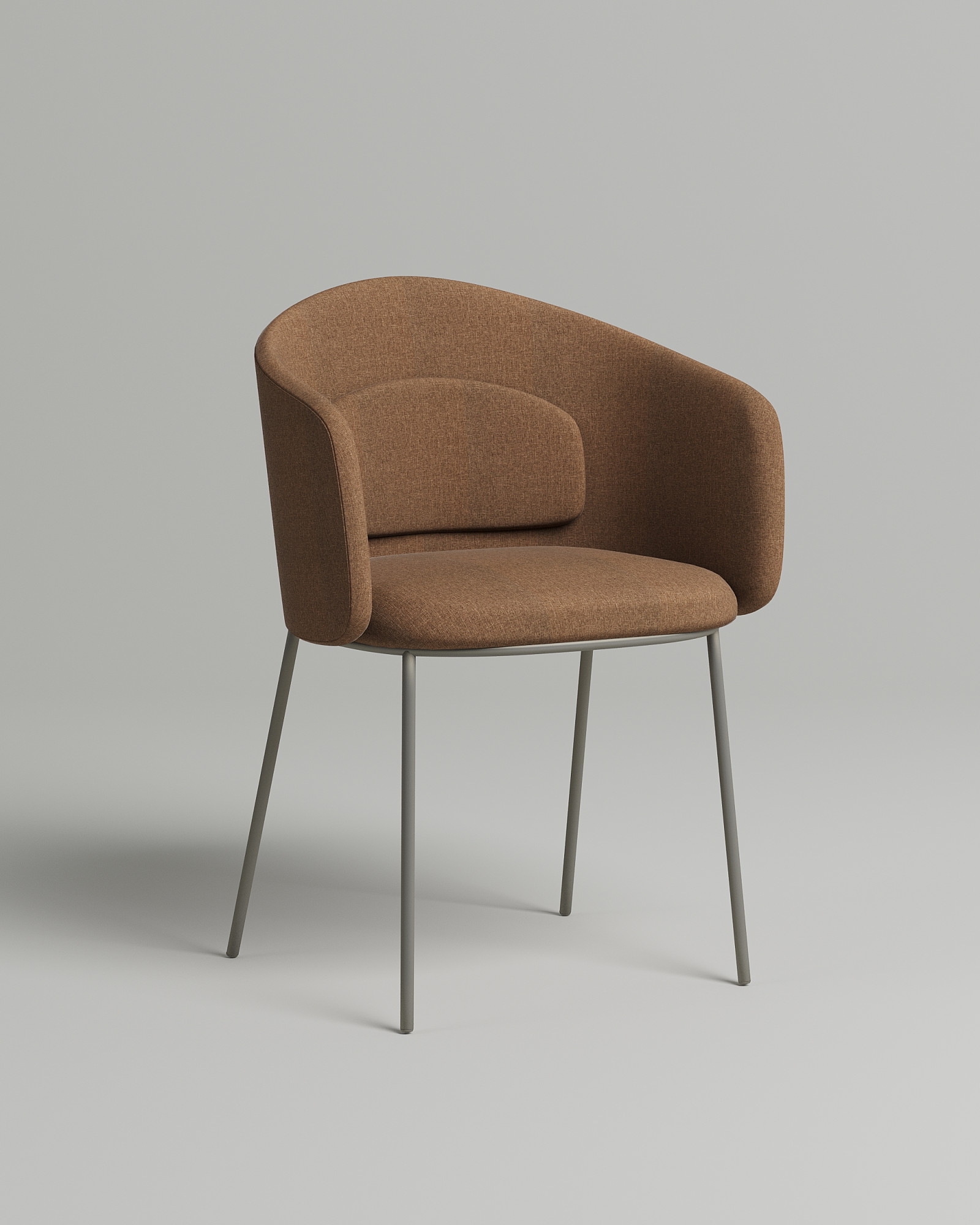 Удобный стул Laupet. Материал: рогожка. Цвет: коричневый (Romeo 03)