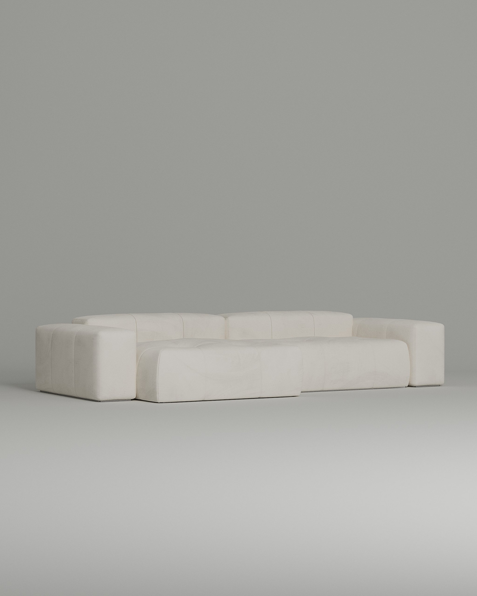 Стильный угловой диван Coventry. Материал: Велюр. Цвет: Белый