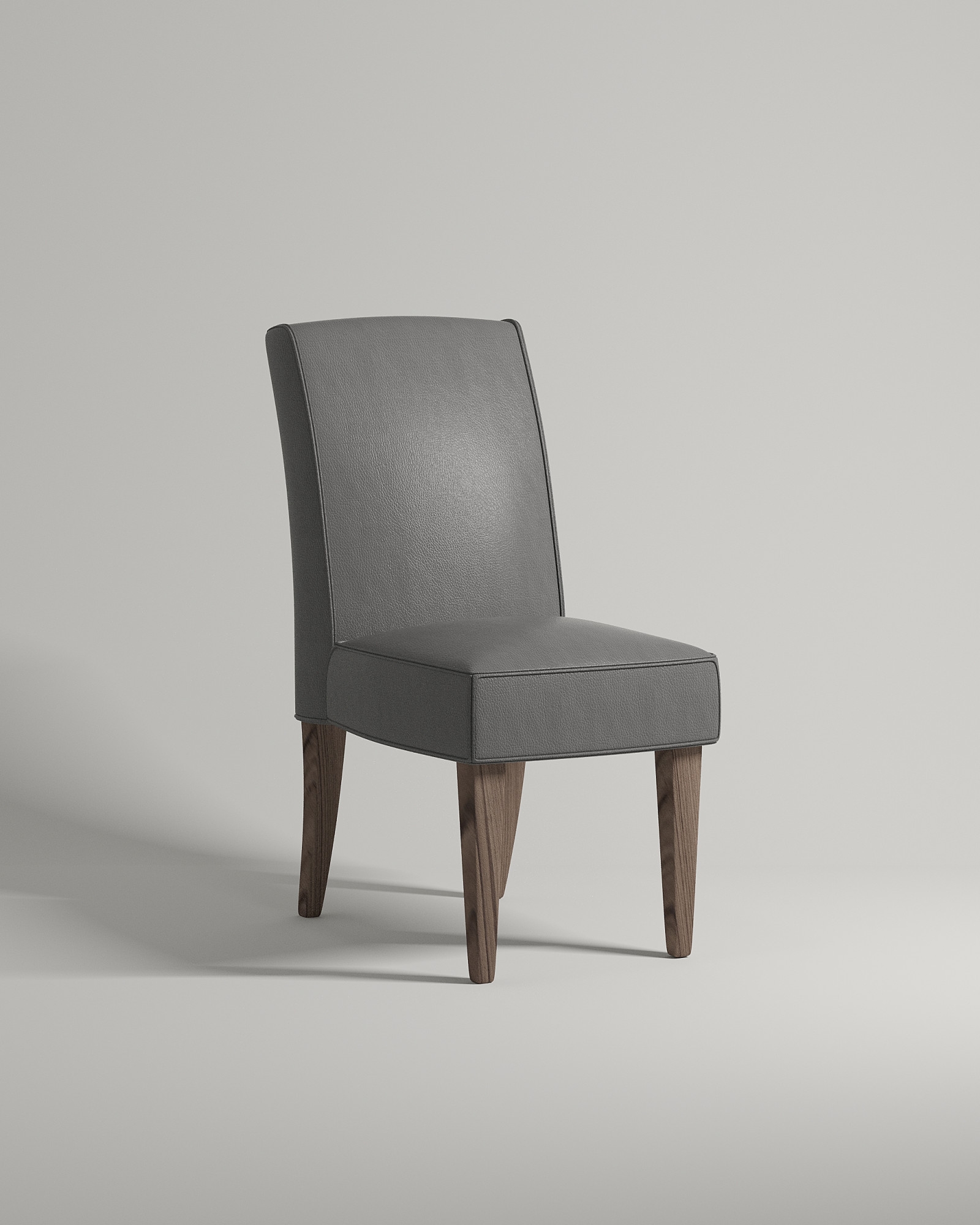 Удобный стул Borgen с кантом. Материал: искусственная кожа. Цвет: серый (Oregon 17)