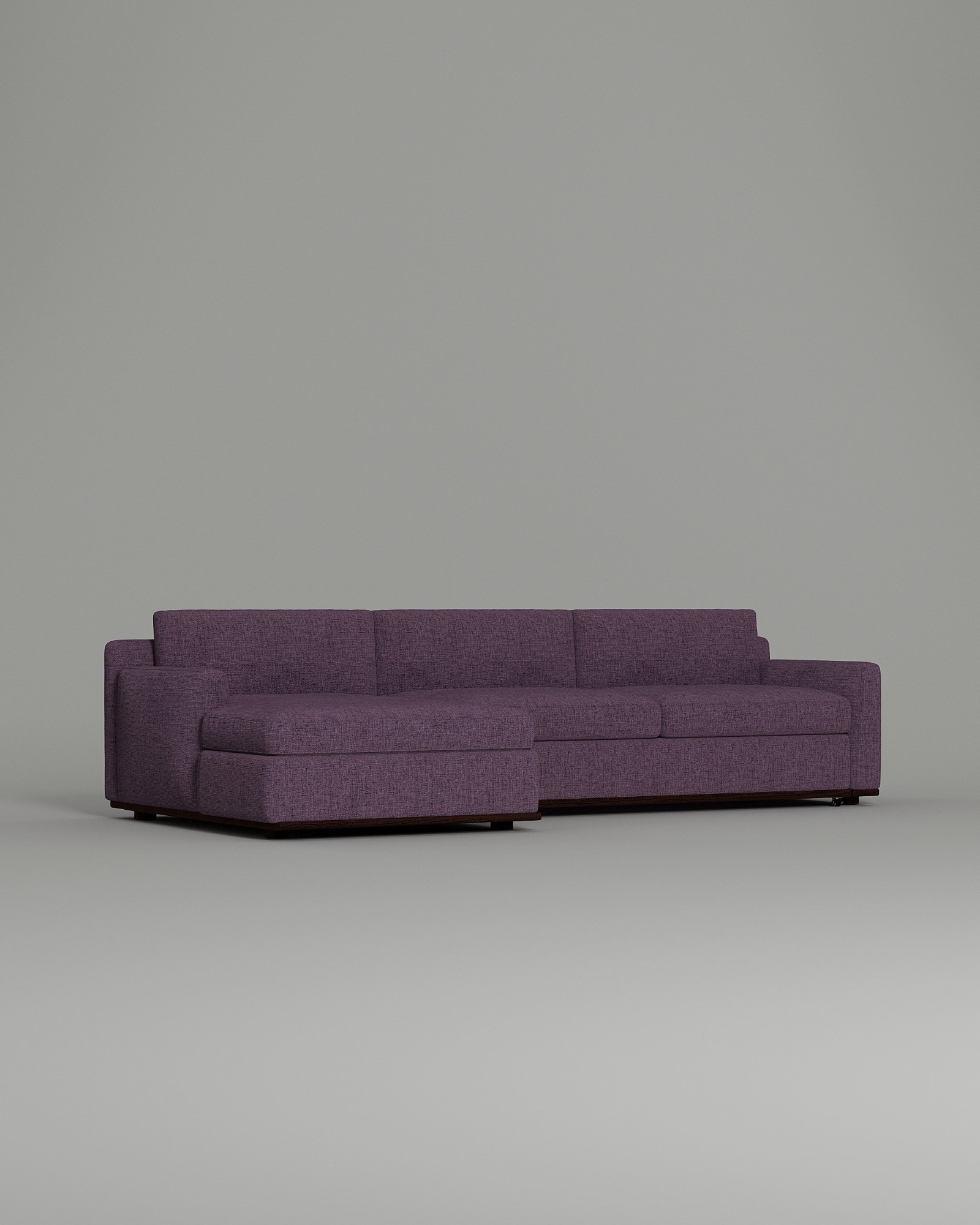 Стильный угловой диван Fusion. Материал: рогожка. Цвет: Фиолетовый