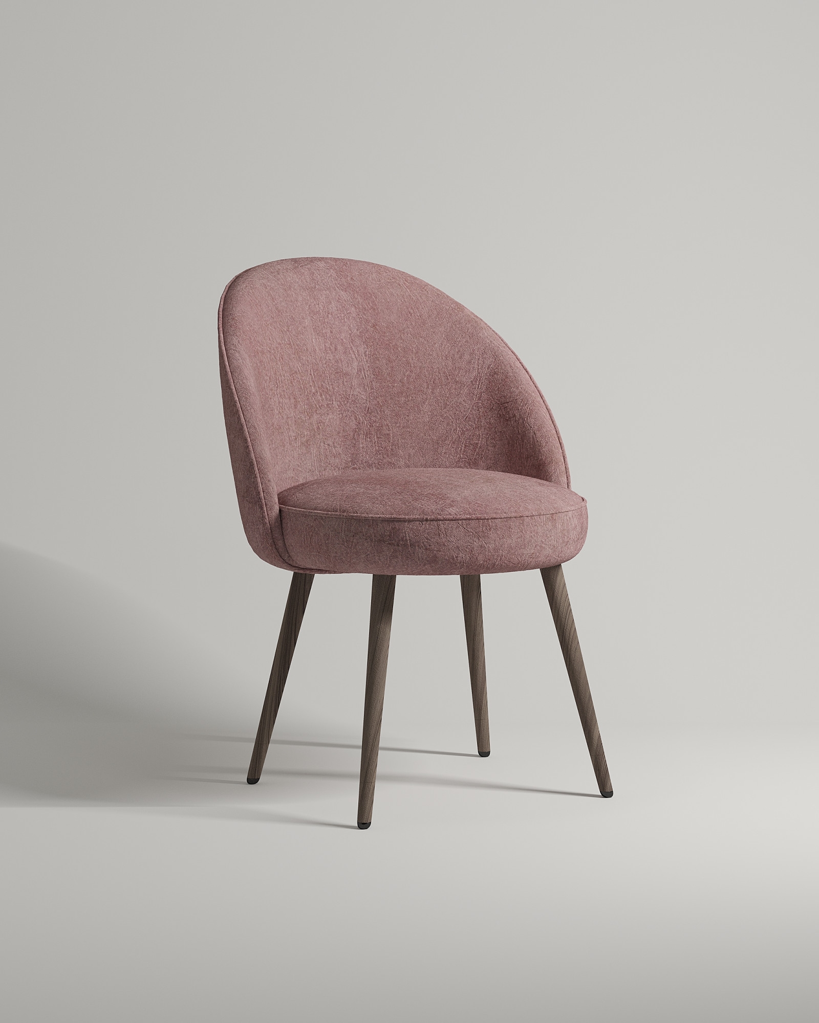 Удобный стул Arhus. Материал: флок. Цвет: розовый (Dania lilac A)