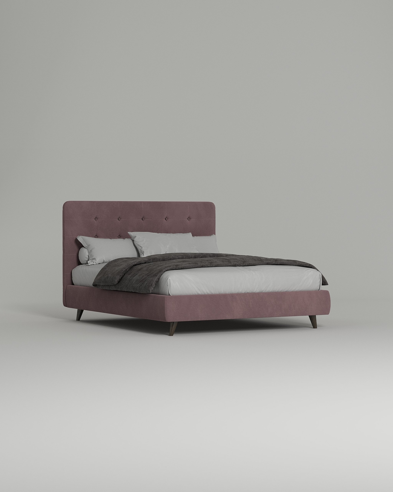 Кровать Corsica под матрас 160x200 с мягким изголовьем без ящика для белья. Материал: велюр - Avatar 390