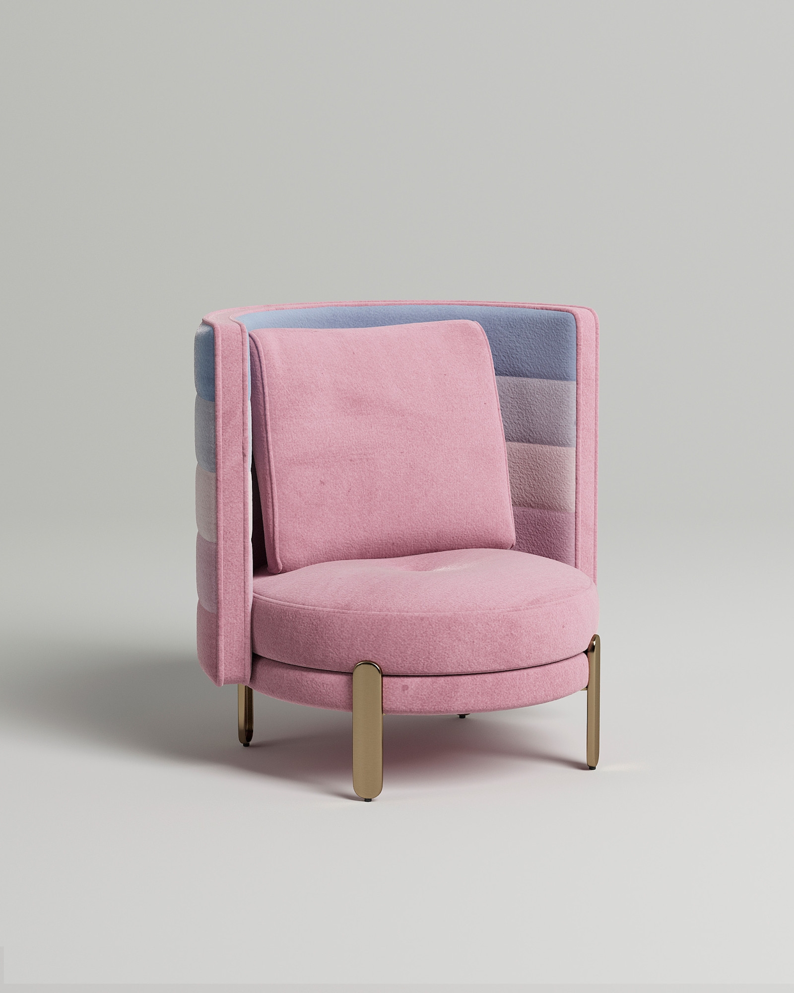 Кресло Toke (розовый велюр - Novus 810) от Kalibroom