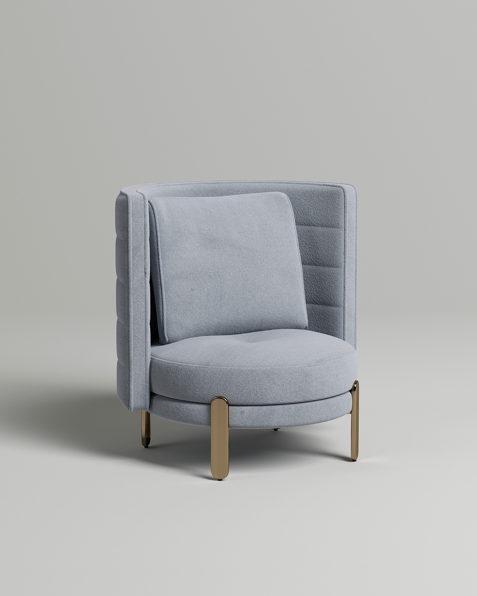 Кресло Toke (серый велюр - Velutto 52) от Kalibroom