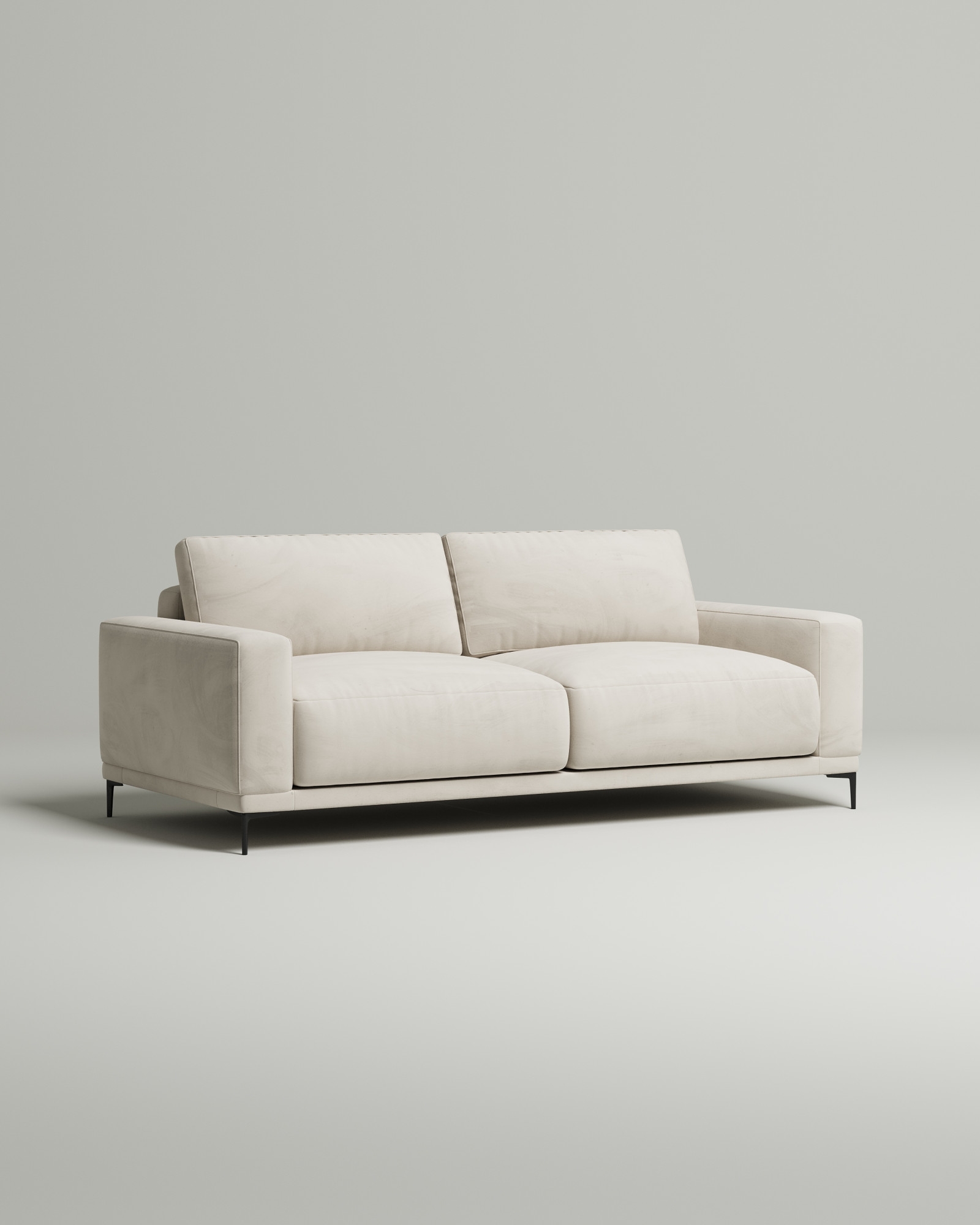 Стильный прямой диван Osnen. Материал: Велюр. Цвет: Белый