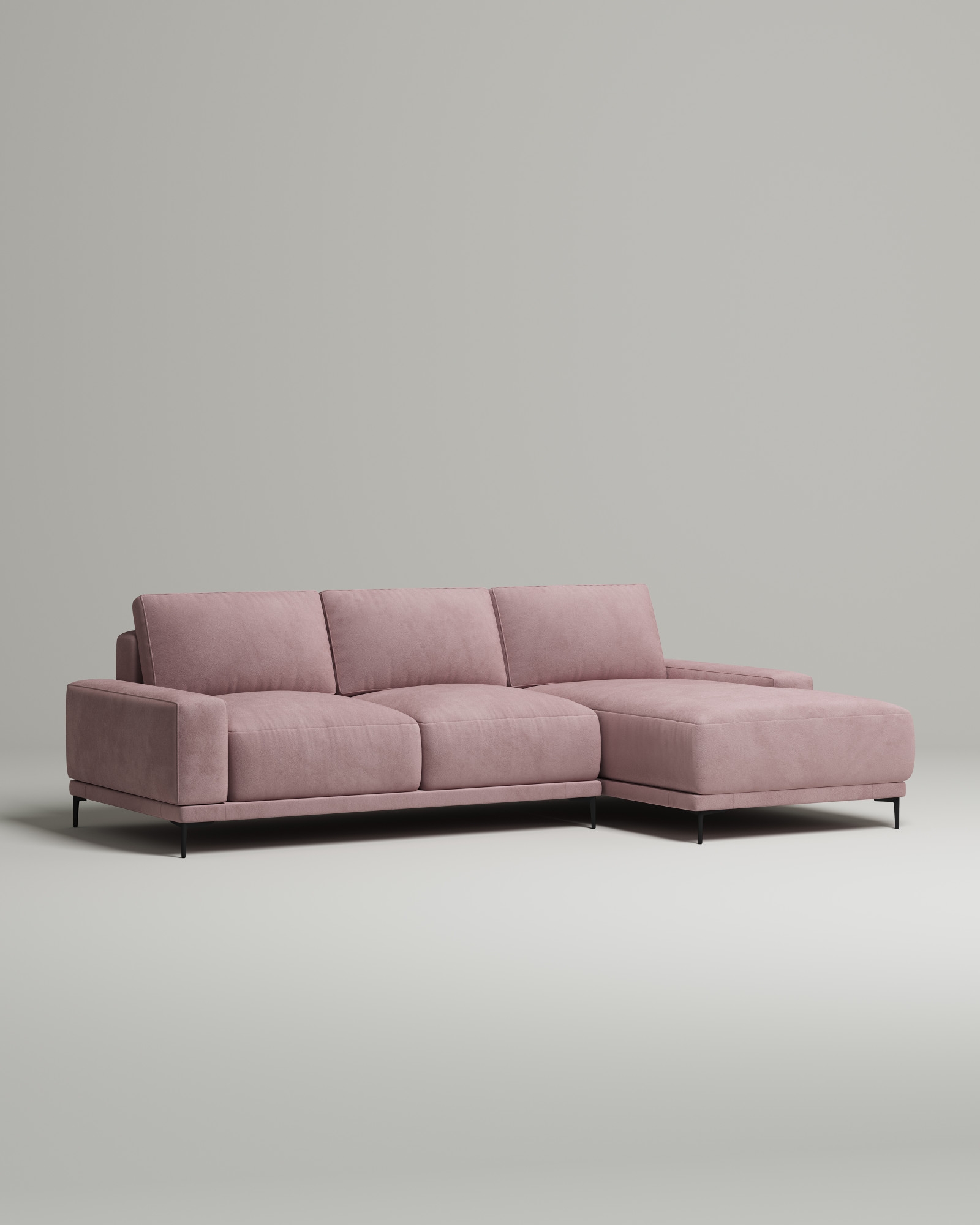 Стильный угловой диван Osnen угловой. Материал: Велюр. Цвет: Розовый