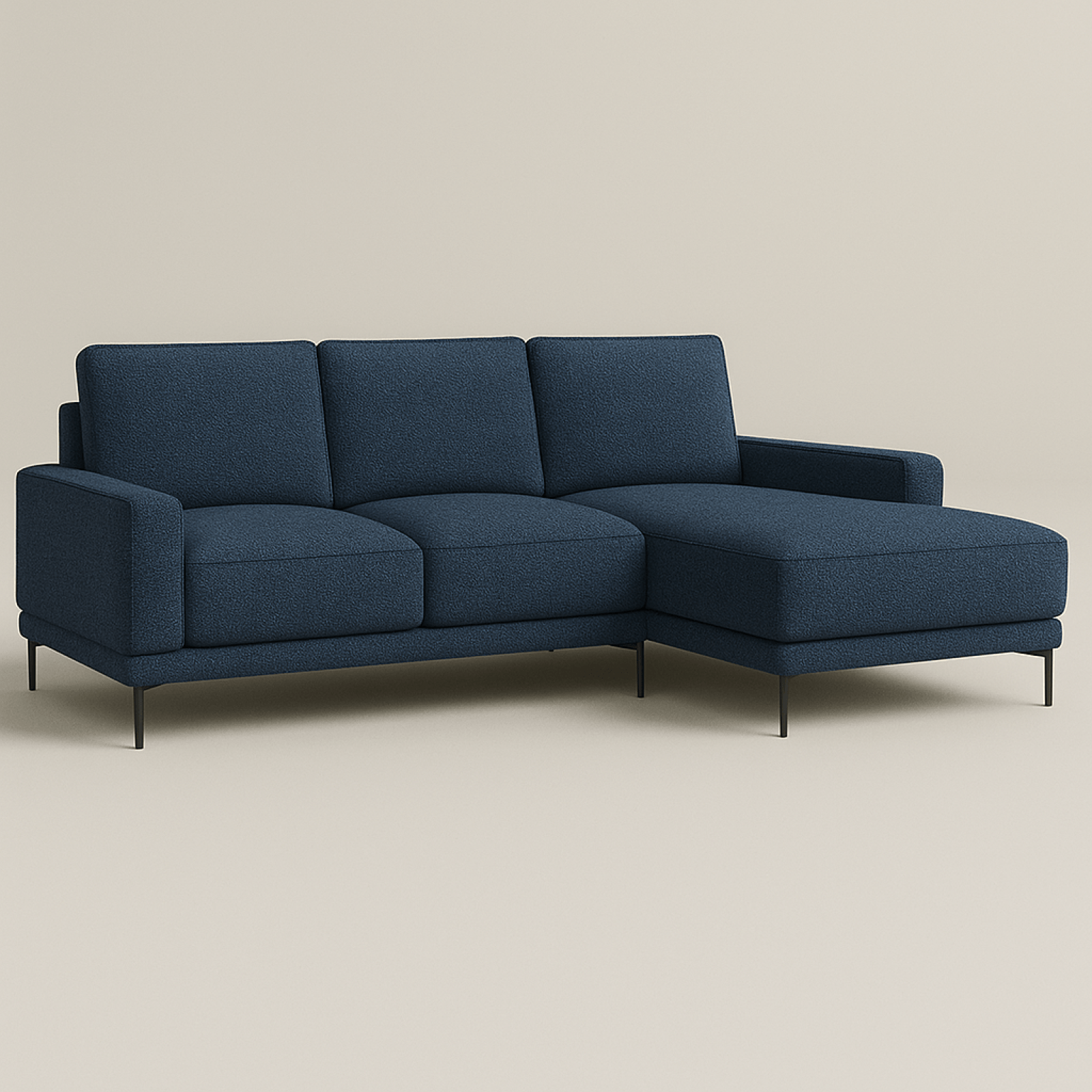 Стильный угловой диван Osnen угловой. Материал: Букле. Цвет: Синий