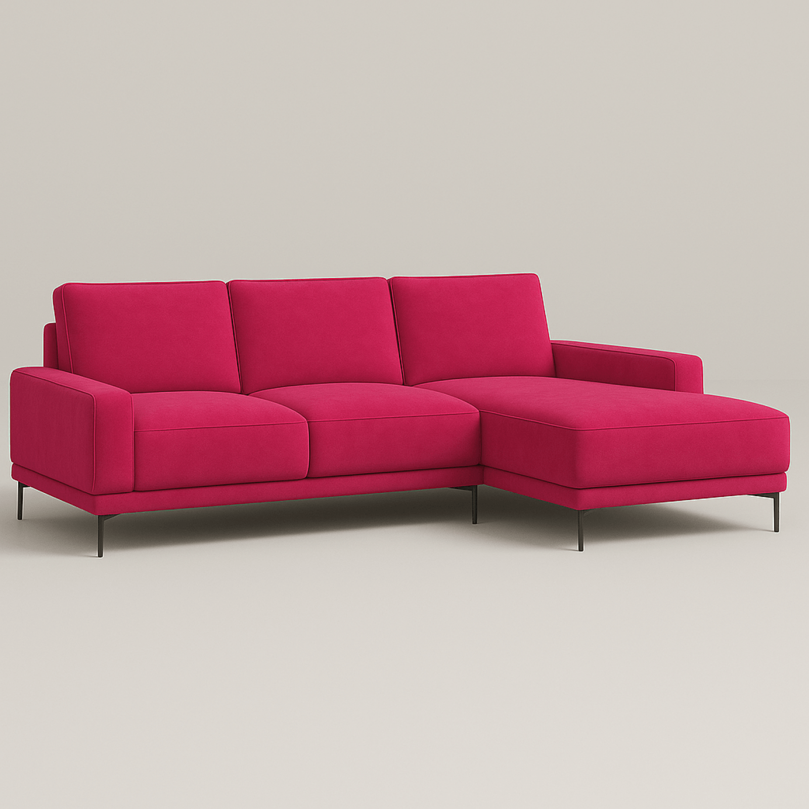 Стильный угловой диван Osnen угловой. Материал: Велюр. Цвет: Красный