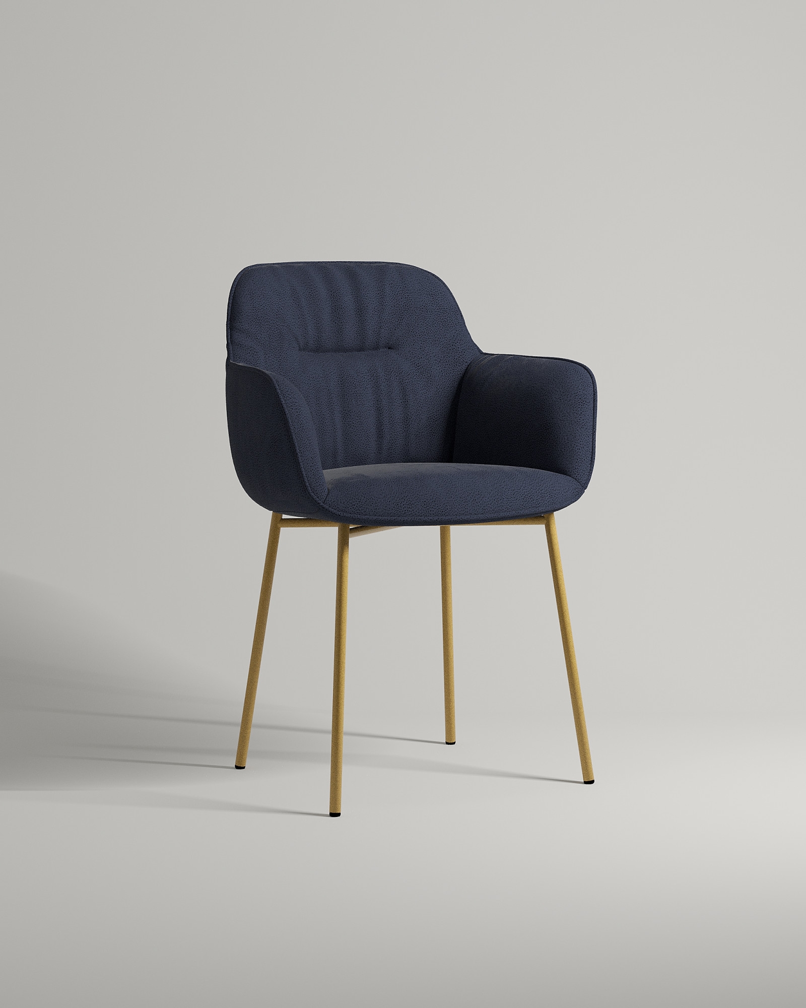 Удобный стул Pile. Материал: искусственная замша. Цвет: синий (Oxford 798)