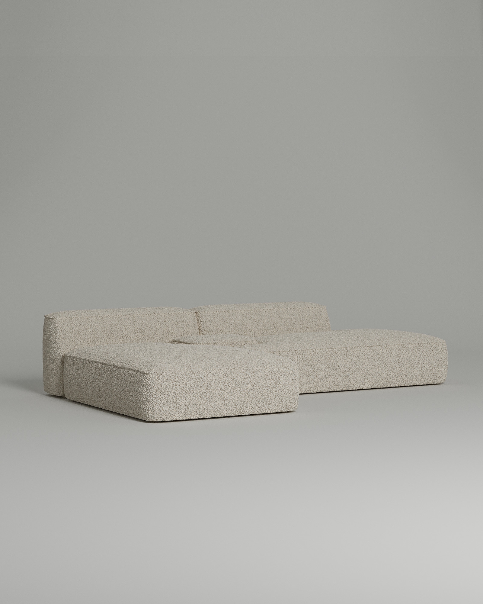 Стильный модульный диван Kapri. Материал: Искусственный мех. Цвет: Бежевый