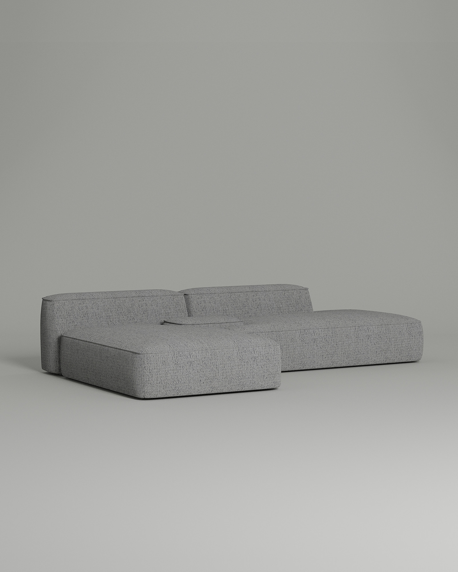 Стильный модульный диван Kapri. Материал: рогожка. Цвет: Серый