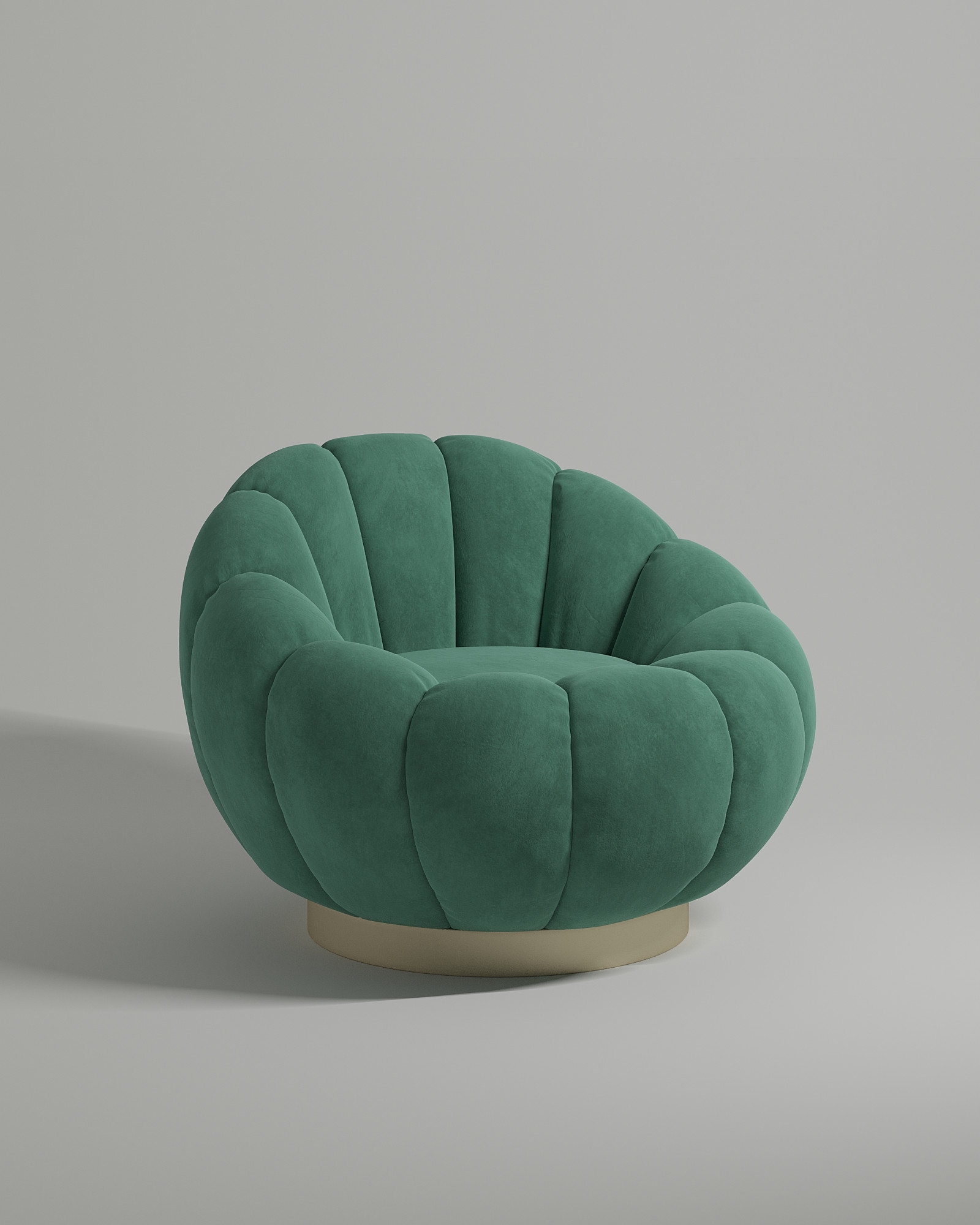 Кресло Grand без ножек и подлокотников (зеленый велюр - Velutto 43) от Kalibroom