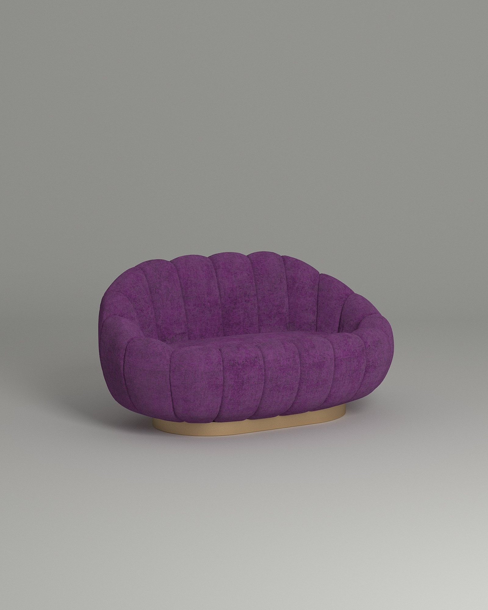 Стильный прямой диван Grand. Материал: Микровельвет. Цвет: Фиолетовый