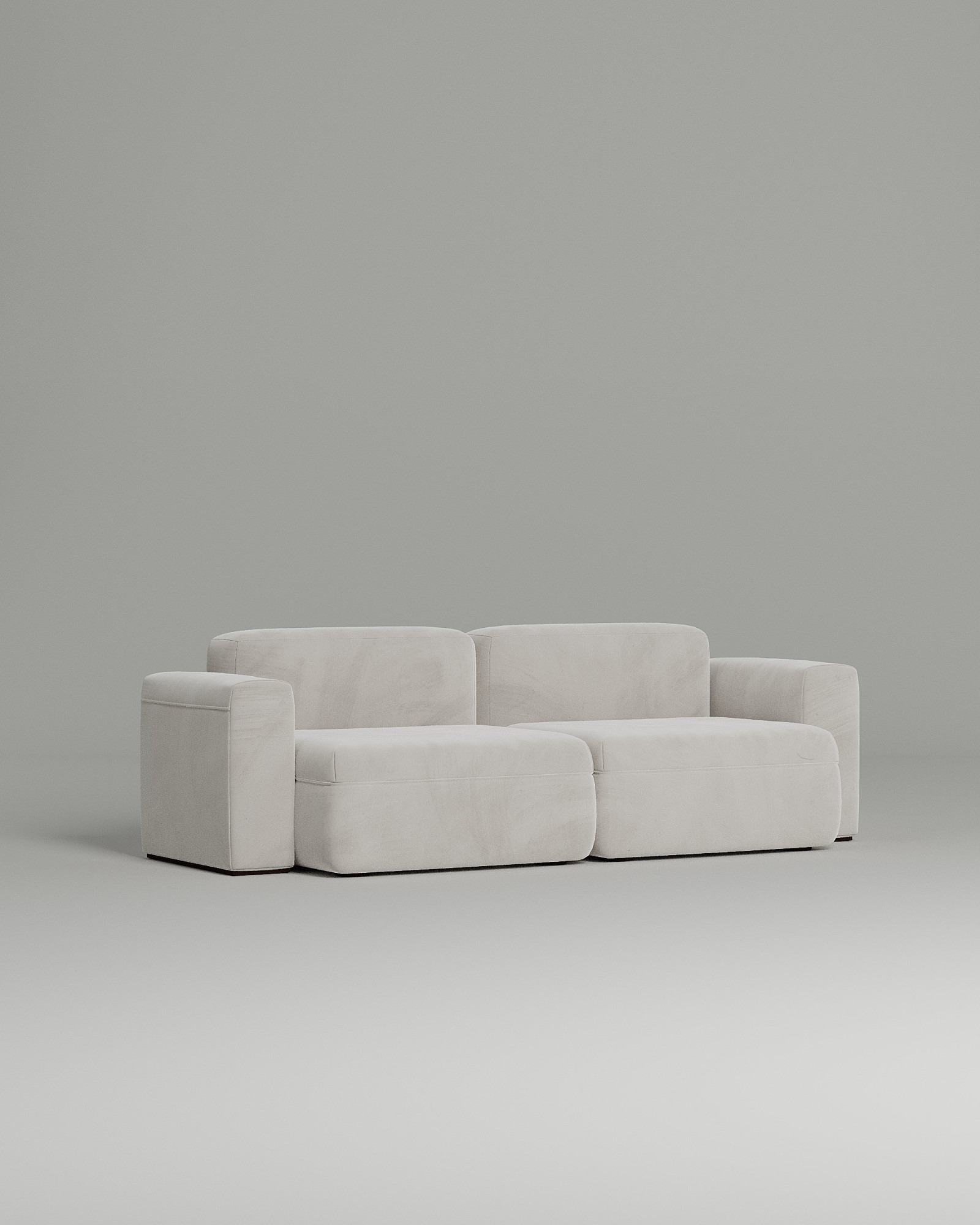 Стильный прямой диван Nirvana. Материал: Велюр. Цвет: Белый