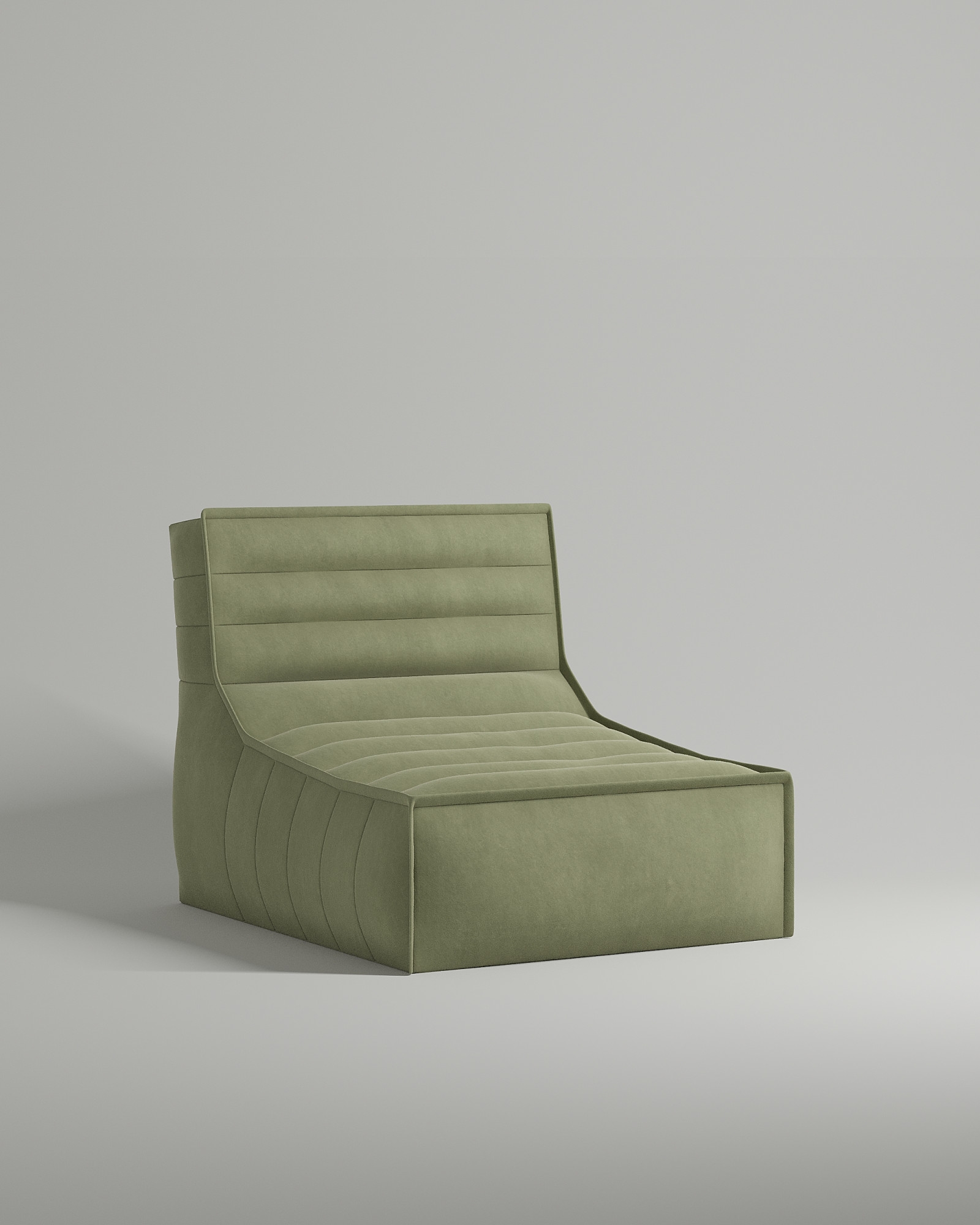 Кресло Holger без ножек и подлокотников (зеленый велюр - Velutto 30) от Kalibroom