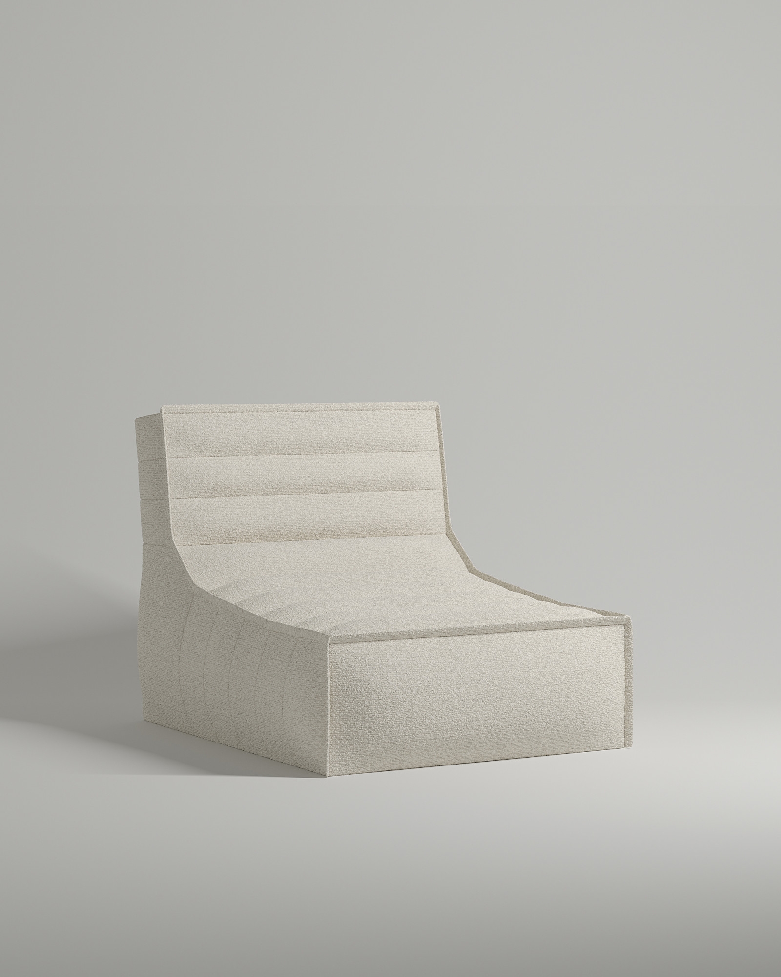 Кресло Holger без ножек и подлокотников (белое букле - Buckle white A) от Kalibroom