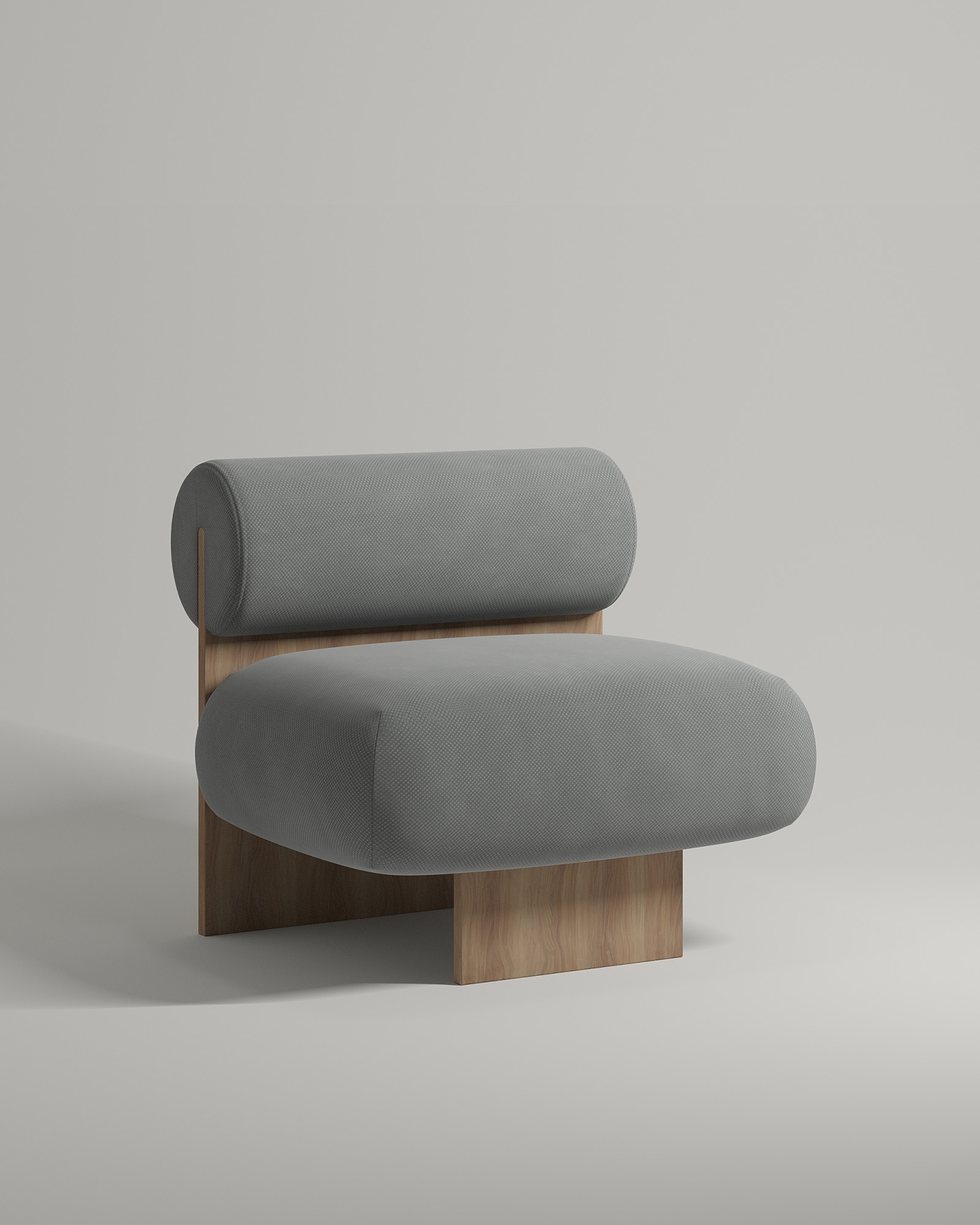 Кресло Solga на ножках без подлокотников (серый велюр - Velutto 32) от Kalibroom