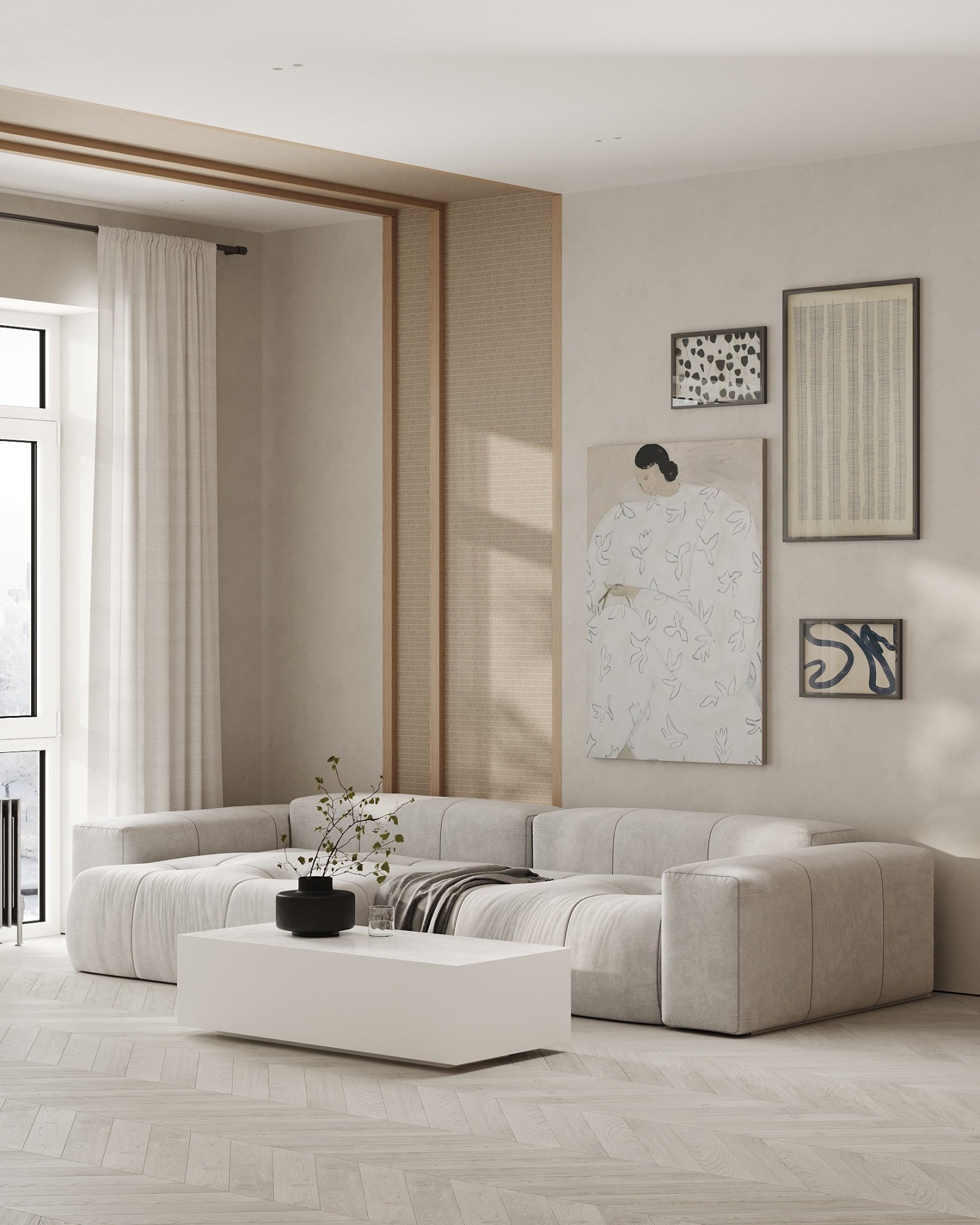 Варианты расстановки углового дивана