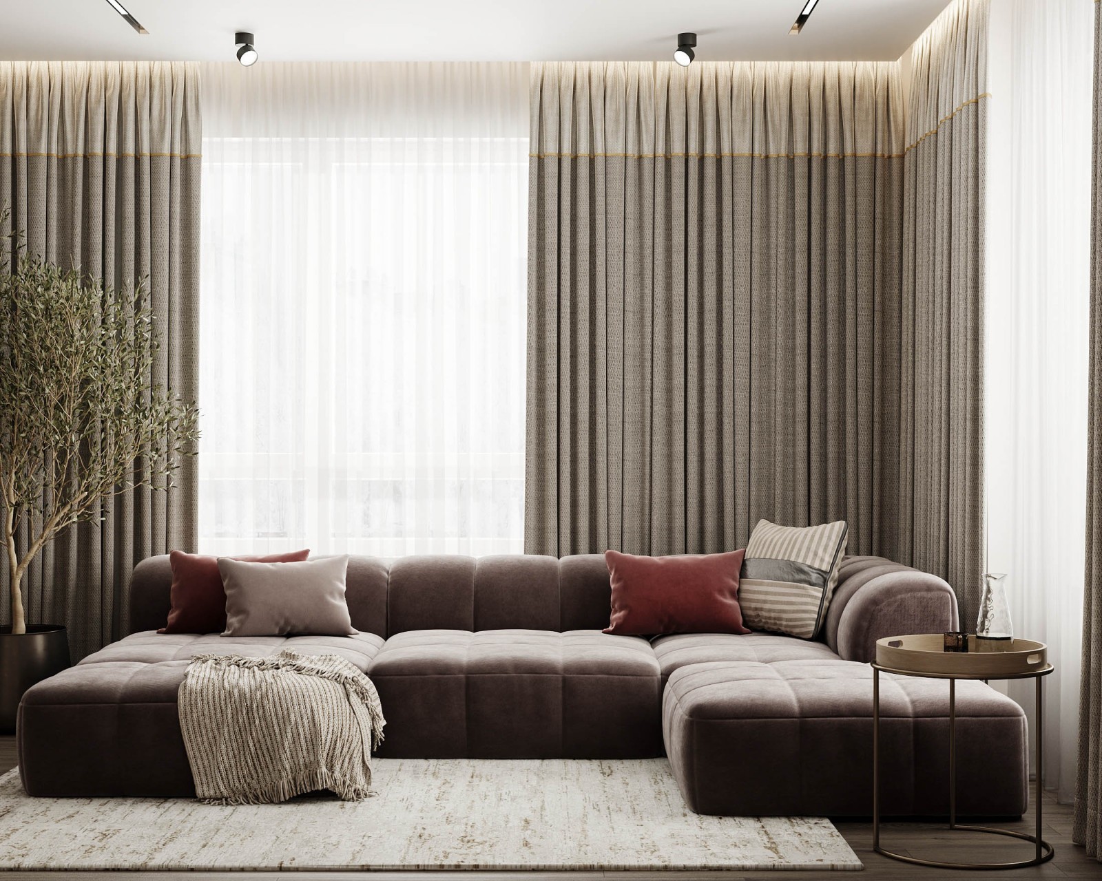 Куда поставить диван в гостиной