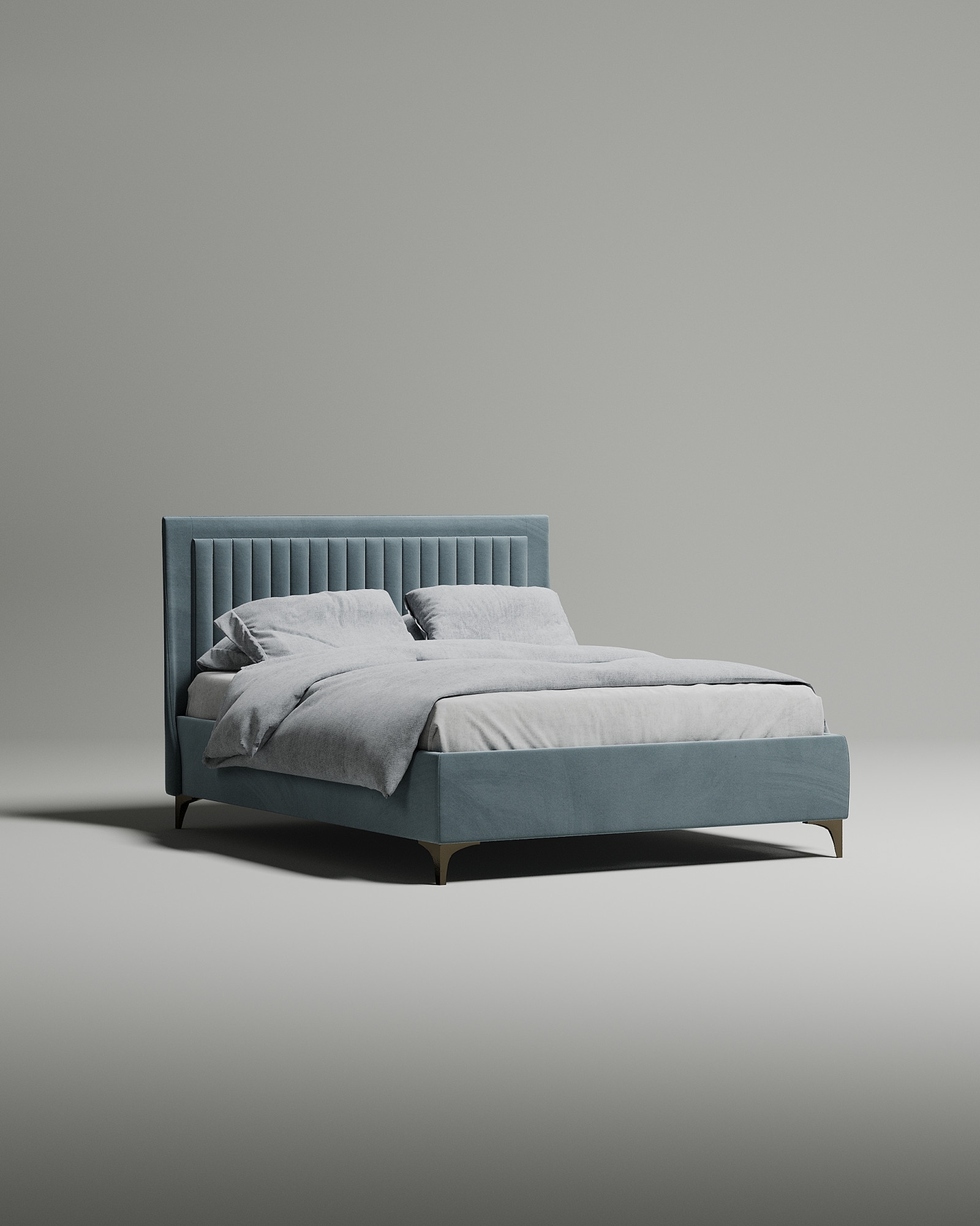 Кровать Dairy под матрас 160x200 с мягким изголовьем и ящиком для хранения белья. Материал: Velutto 53 (велюр) Кровать Dairy под матрас 160x200 с мягким изголовьем и ящиком для хранения белья. Материал: велюр - Velutto 53