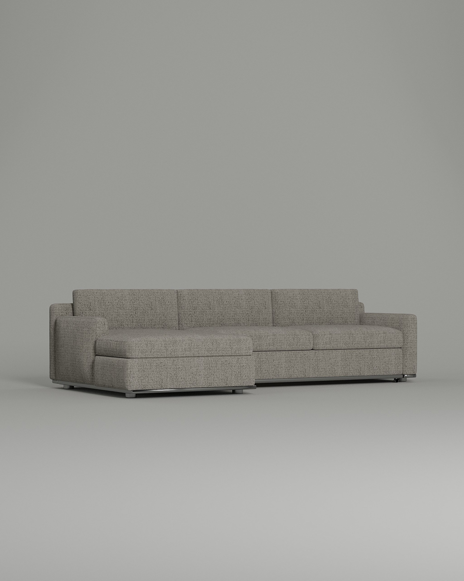 Стильный угловой диван Fusion. Материал: рогожка. Цвет: Серый Стильный угловой диван Fusion. Материал: рогожка. Цвет: Серый