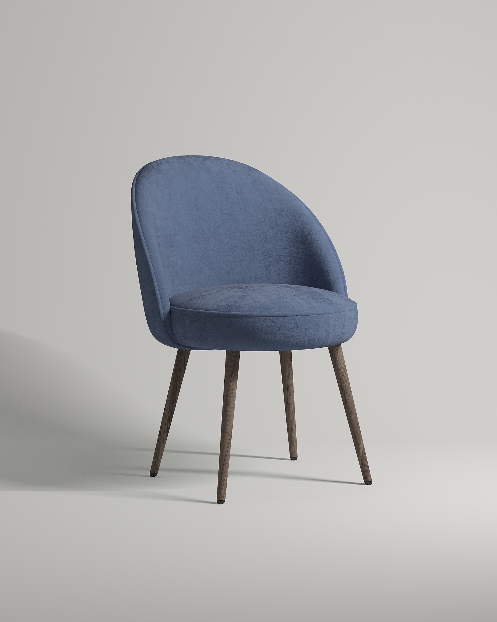 Стул Arhus (синяя искусственная замша - Elixir 780) Удобный стул Arhus. Материал: искусственная замша. Цвет: синий (Elixir 780)