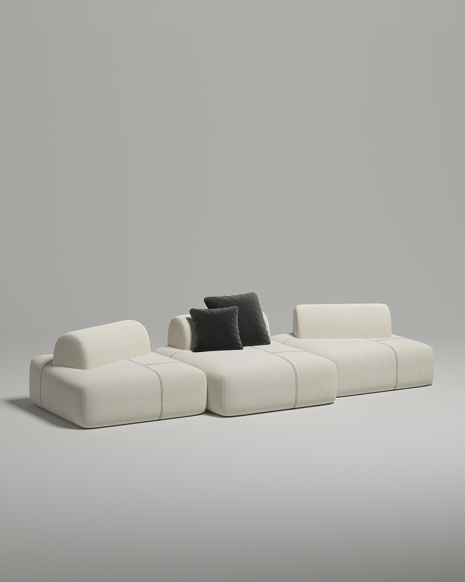 Стильный модульный диван Vandeman. Материал: Велюр. Цвет: Белый Стильный модульный диван Vandeman. Материал: Велюр. Цвет: Белый