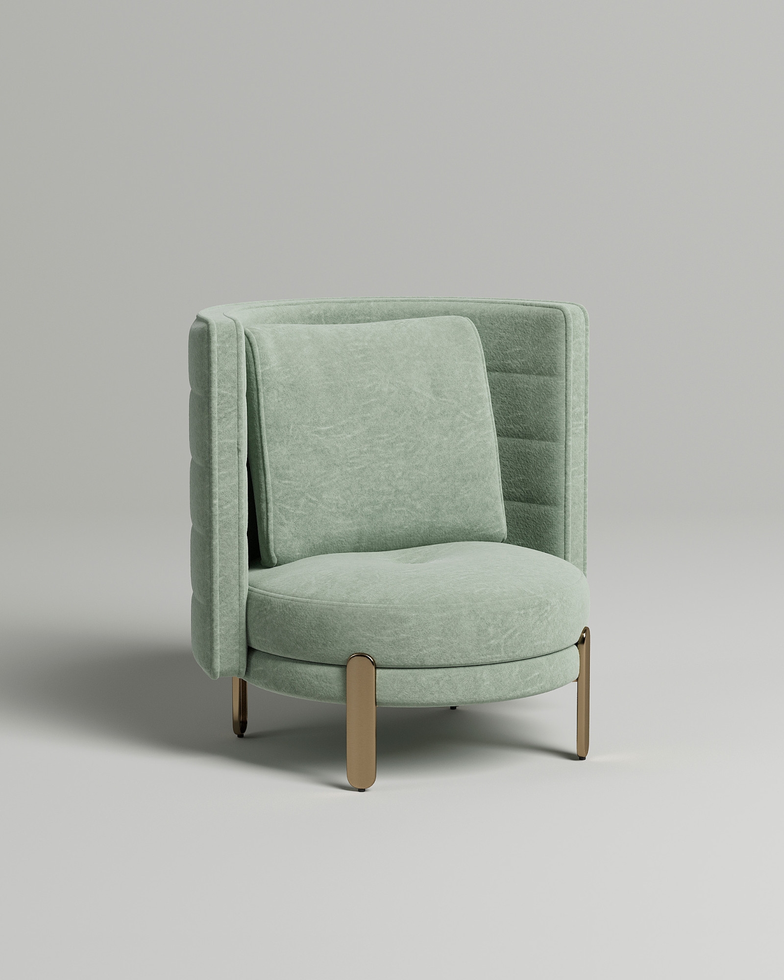 Кресло Toke (зеленый флок) Кресло Toke (зеленый флок - Dania apple A) от Kalibroom