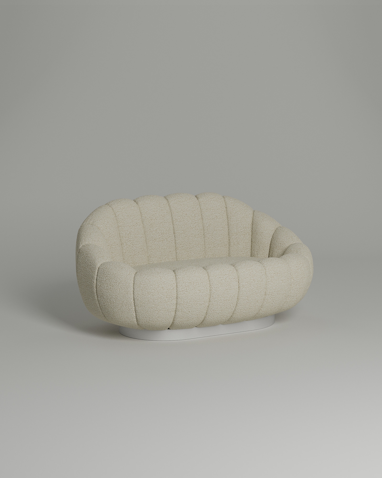 Стильный прямой диван Grand. Материал: Искусственный мех. Цвет: Бежевый Стильный прямой диван Grand. Материал: Искусственный мех. Цвет: Бежевый