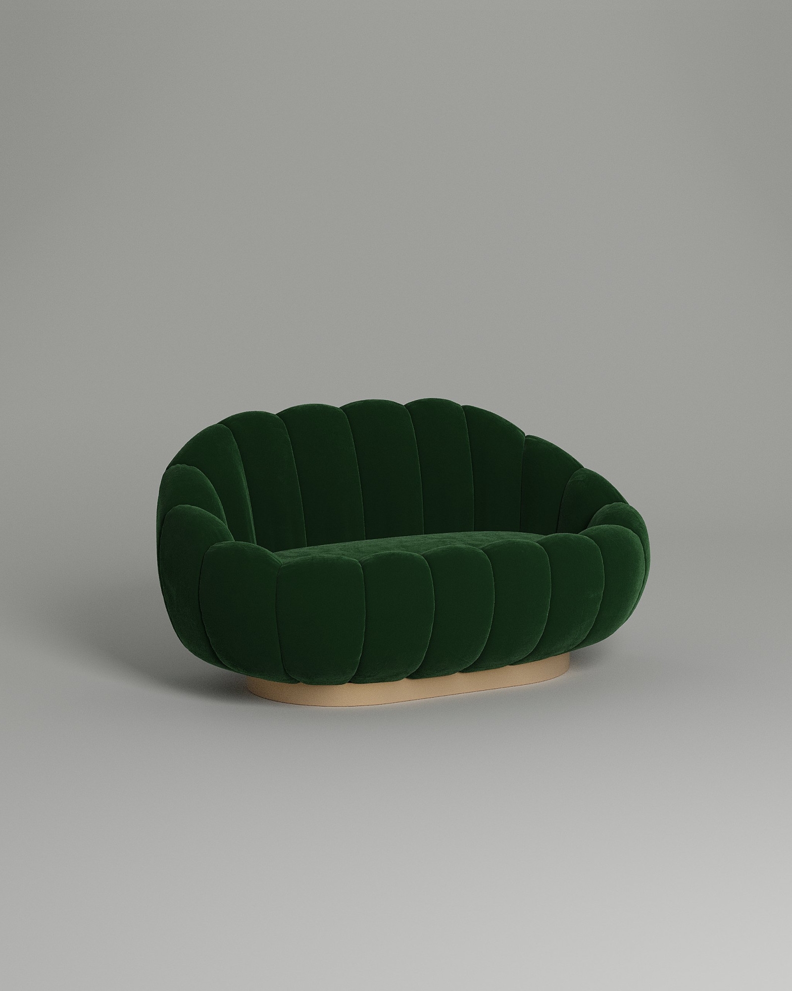 Стильный прямой диван Grand. Материал: Велюр. Цвет: Зеленый Стильный прямой диван Grand. Материал: Велюр. Цвет: Зеленый