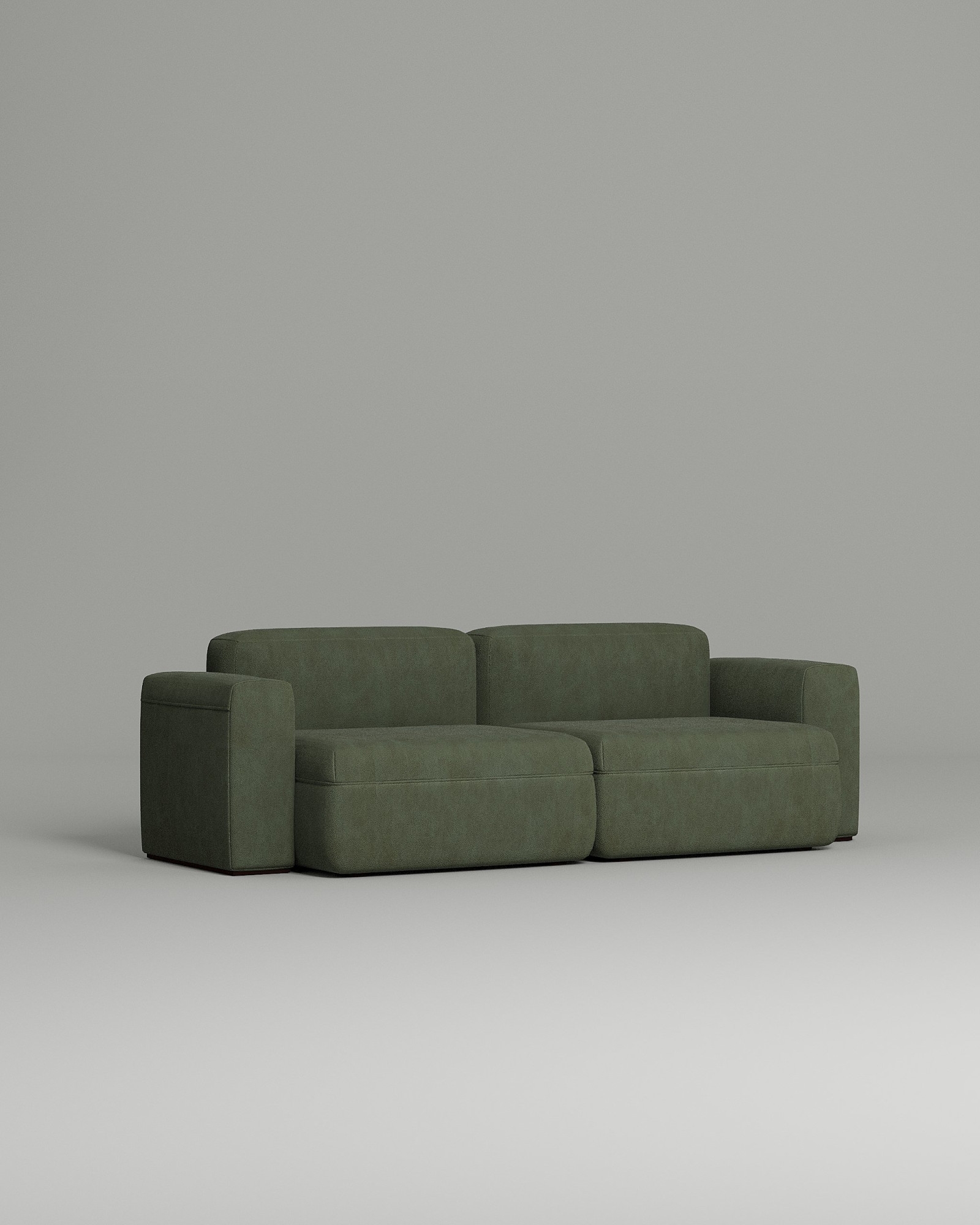 Стильный прямой диван Nirvana. Материал: Искусственная замша. Цвет: Зеленый Стильный прямой диван Nirvana. Материал: Искусственная замша. Цвет: Зеленый