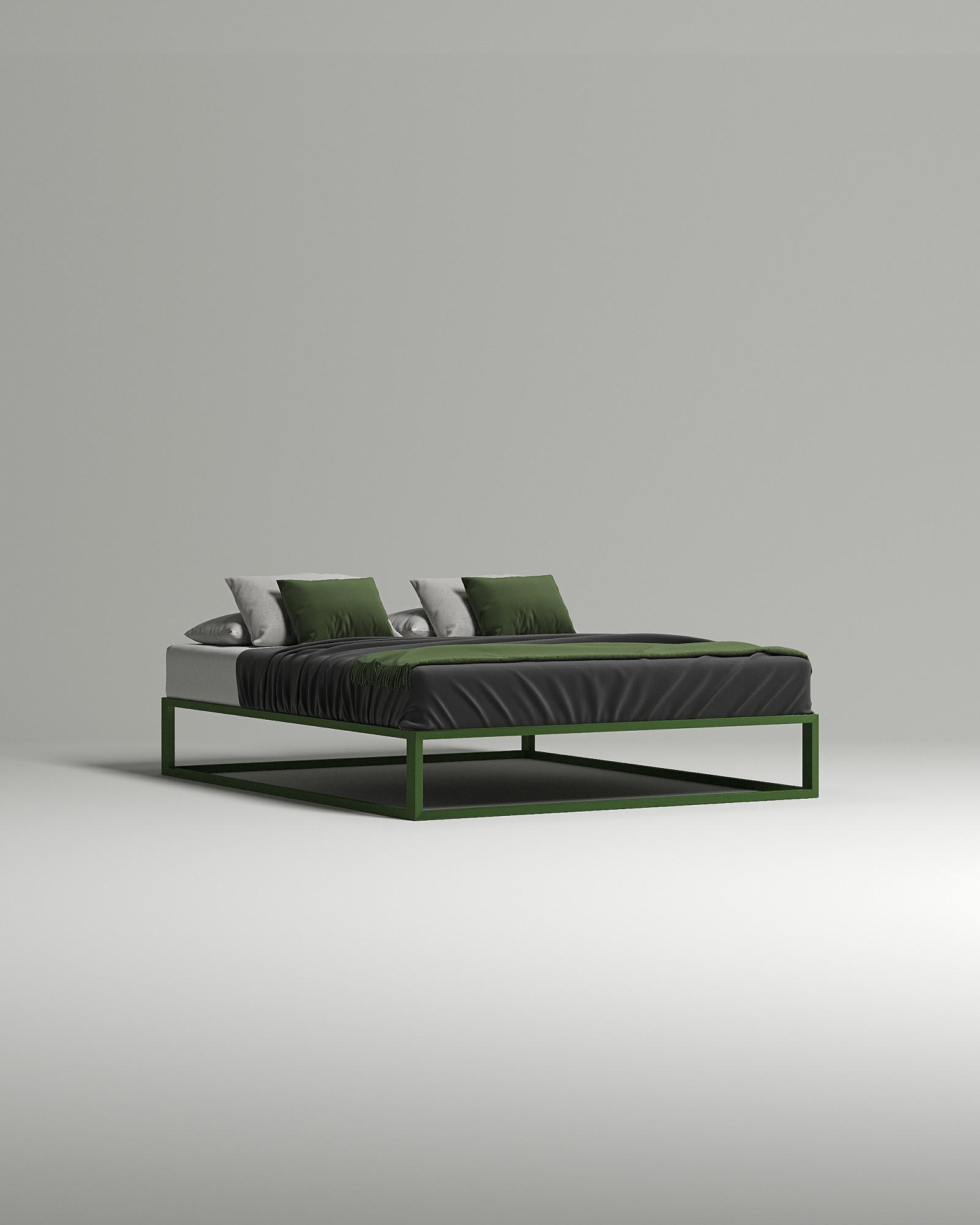 Кровать Dalen под матрас 160x200 без изголовья и ящика для белья. Материал: RAL 6029 (металл) Кровать Dalen под матрас 160x200 без изголовья и ящика для белья. Материал: металл - RAL 6029