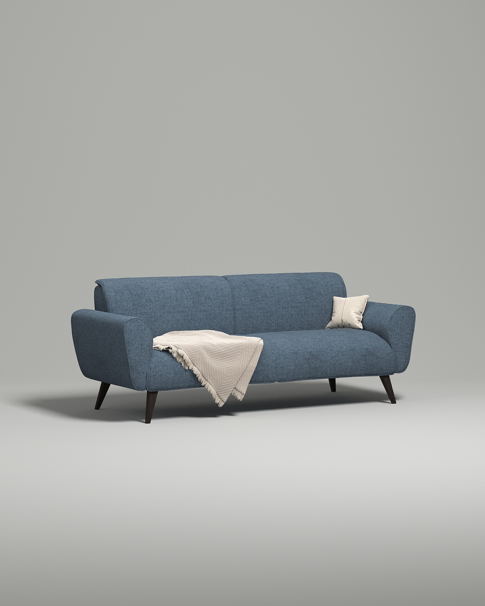 Стильный прямой диван Nillsen. Материал: рогожка. Цвет: Серый Стильный прямой диван Nillsen. Материал: рогожка. Цвет: Серый