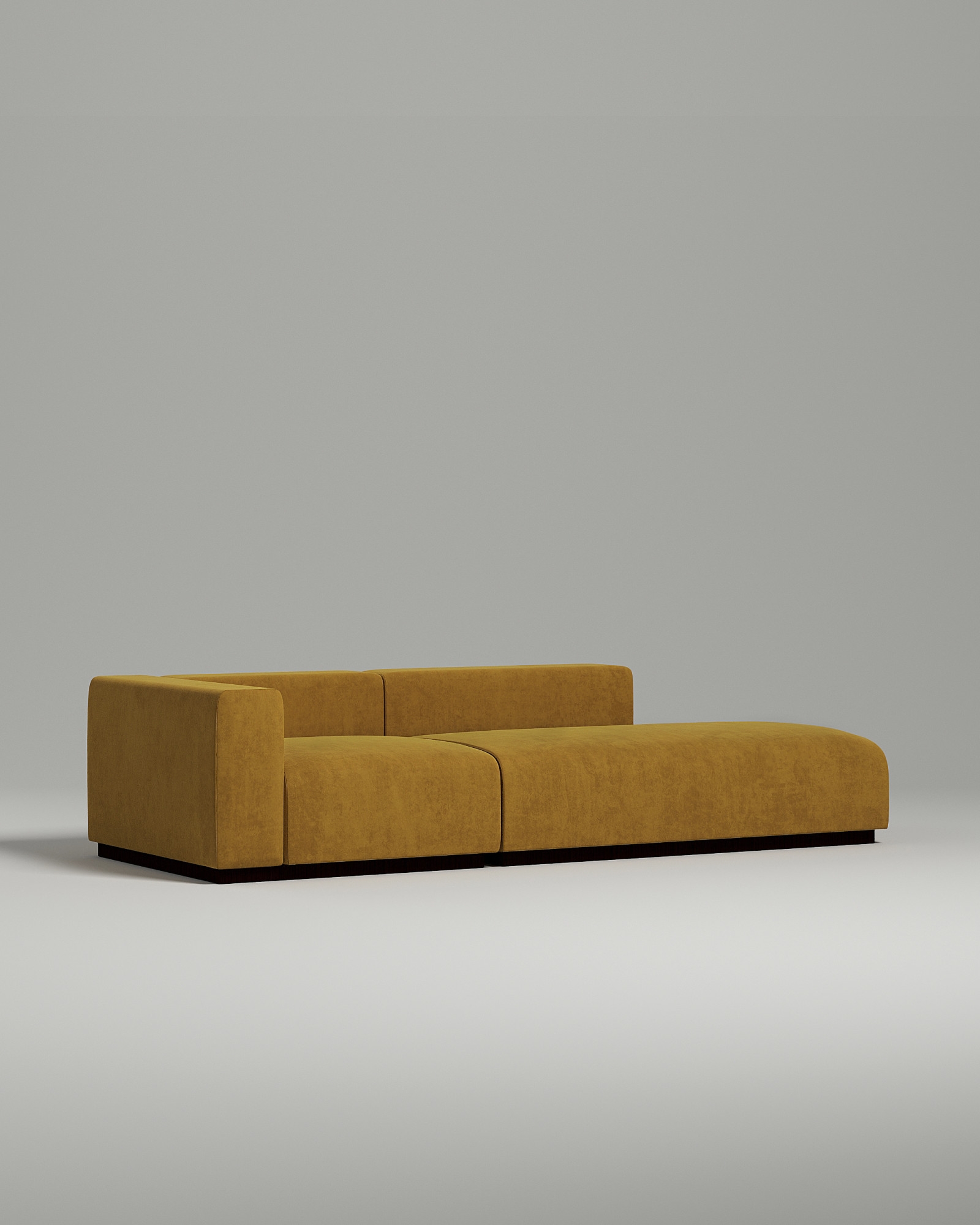 Стильный модульный диван Ronny. Материал: Искусственная замша. Цвет: Горчичный Стильный модульный диван Ronny. Материал: Искусственная замша. Цвет: Горчичный