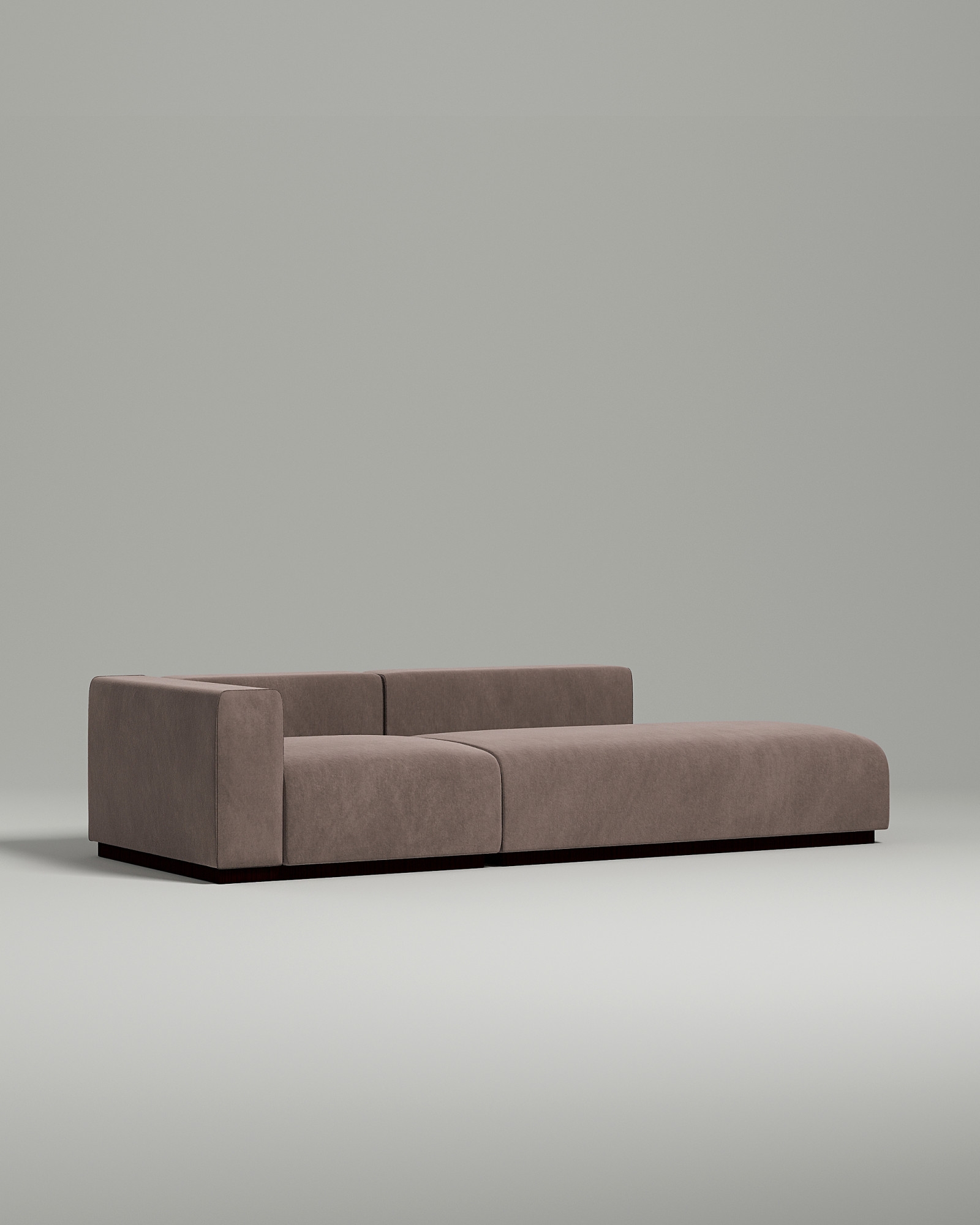 Стильный модульный диван Ronny. Материал: Велюр. Цвет: Коричневый Стильный модульный диван Ronny. Материал: Велюр. Цвет: Коричневый